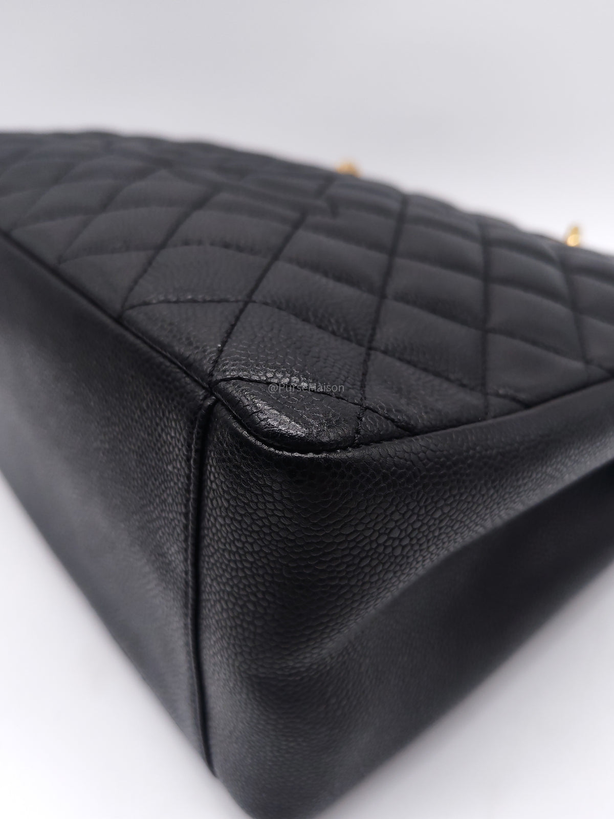 Chanel Grand Shopping Tote Bag (GST) in Black Quilted Caviar Leather Gold Hardware (Series 19) | Purse Maison Luxury Bags Shop