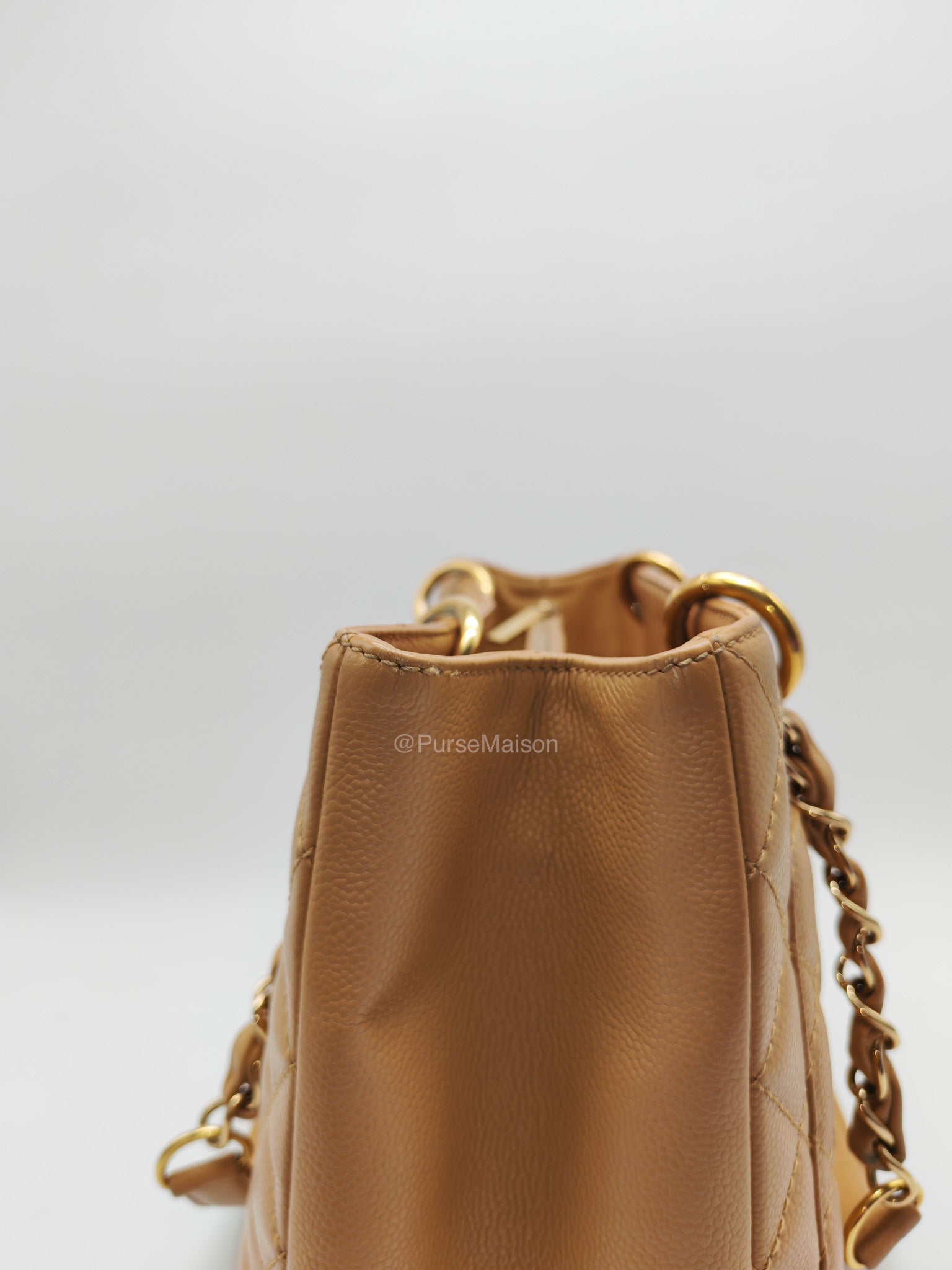 Chanel Grand Shopping Tote Bag (GST) in Dark Beige Caviar Leather Gold Hardware (Series 11) | Purse Maison Luxury Bags Shop