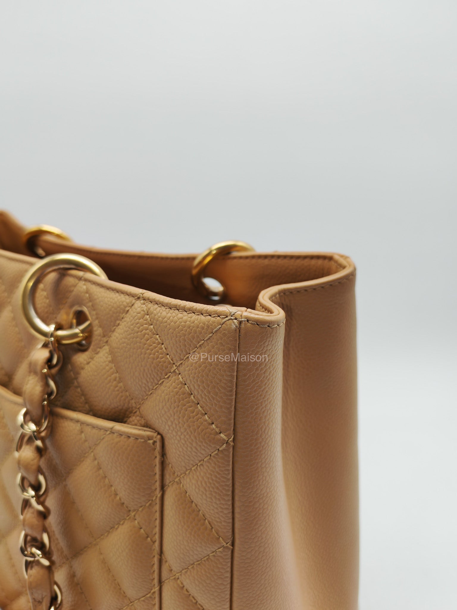 Chanel Grand Shopping Tote Bag (GST) in Dark Beige Caviar Leather Gold Hardware (Series 11) | Purse Maison Luxury Bags Shop