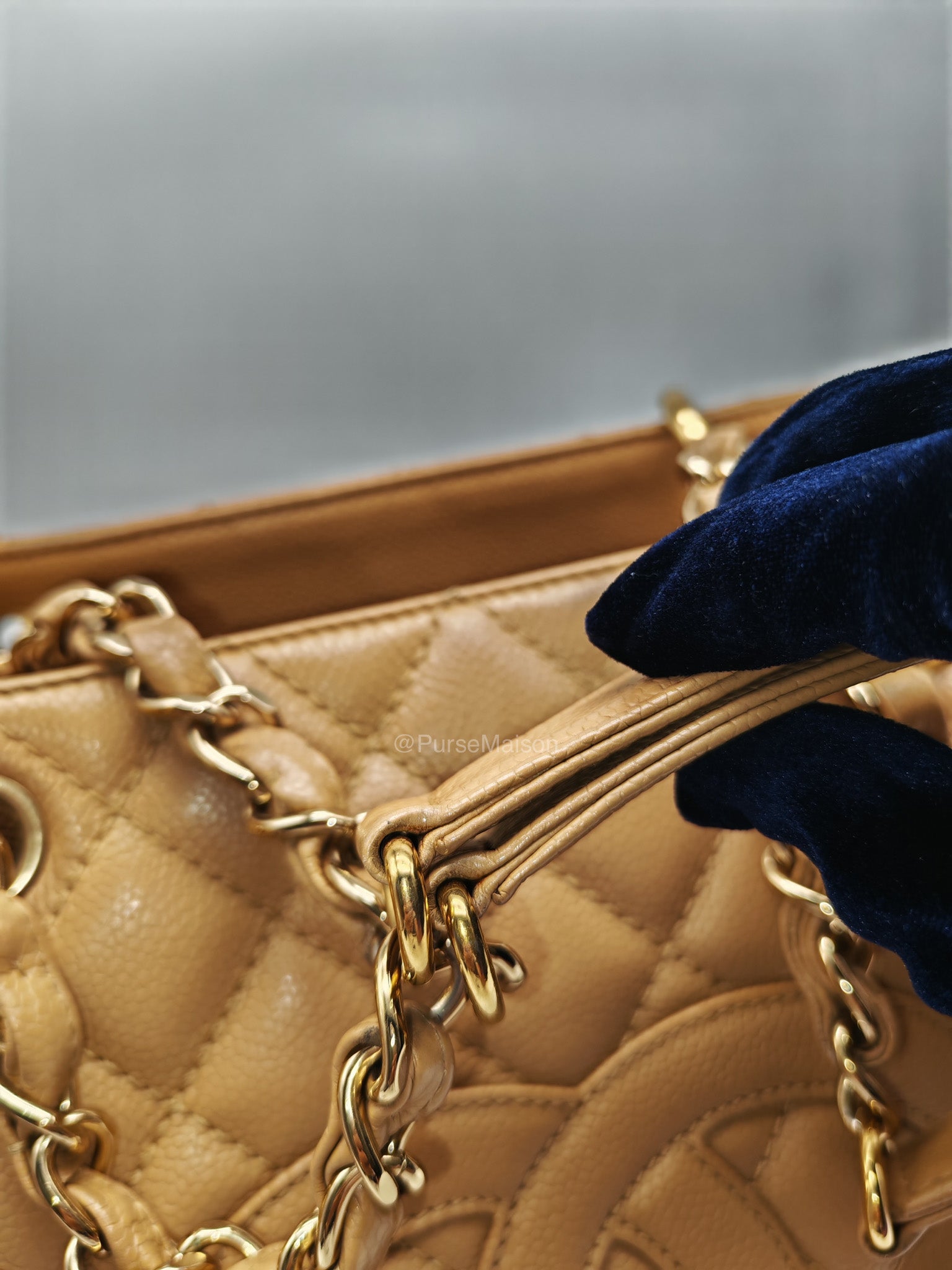 Chanel Grand Shopping Tote Bag (GST) in Dark Beige Caviar Leather Gold Hardware (Series 11) | Purse Maison Luxury Bags Shop