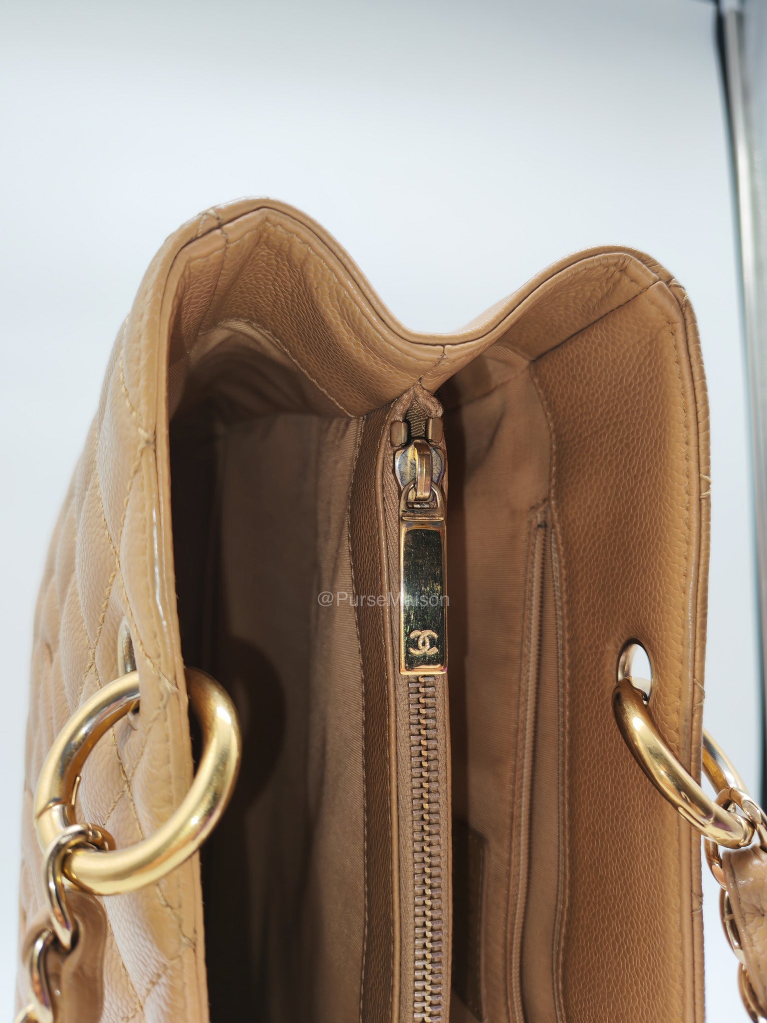 Chanel Grand Shopping Tote Bag (GST) in Dark Beige Caviar Leather Gold Hardware (Series 11) | Purse Maison Luxury Bags Shop