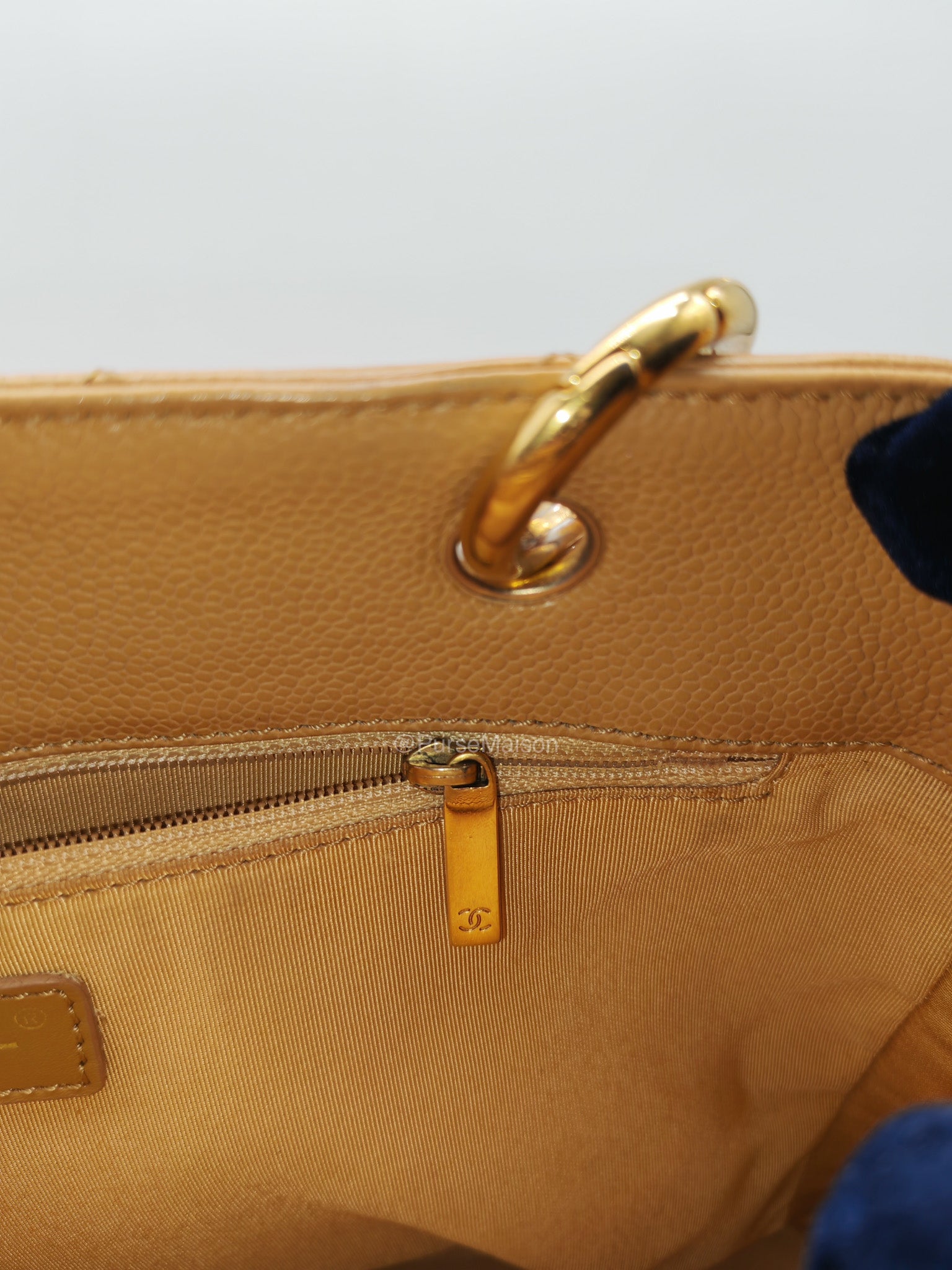 Chanel Grand Shopping Tote Bag (GST) in Dark Beige Caviar Leather Gold Hardware (Series 11) | Purse Maison Luxury Bags Shop