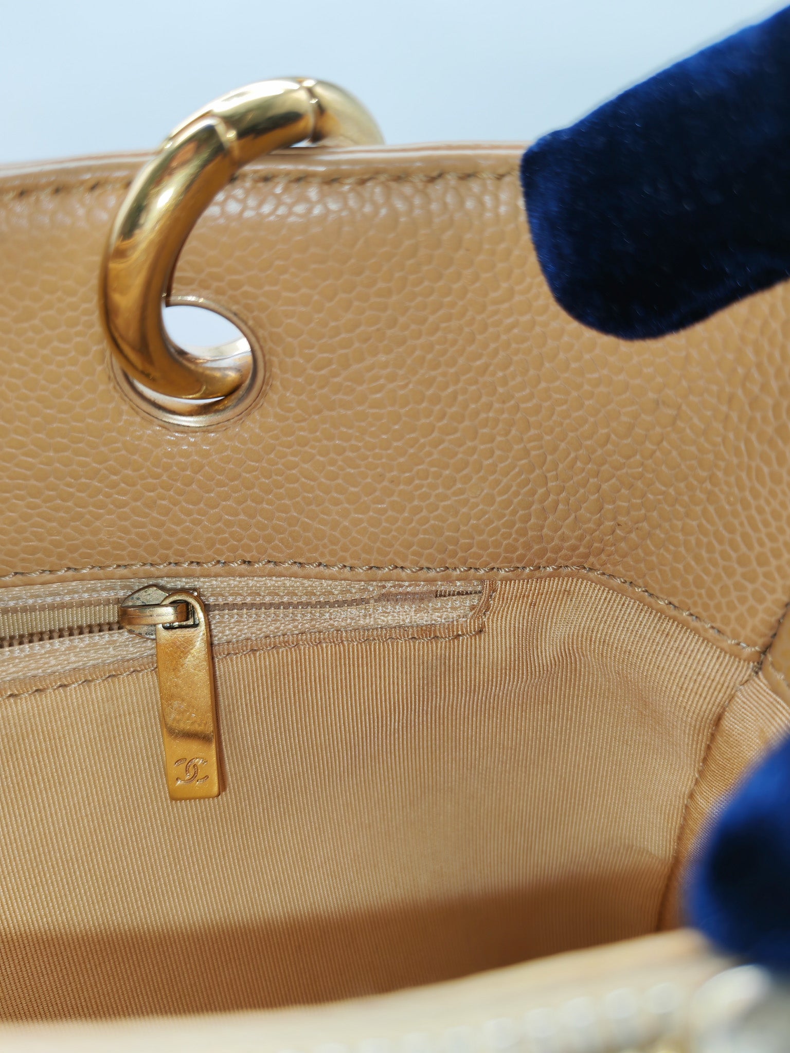Chanel Grand Shopping Tote Bag (GST) in Dark Beige Caviar Leather Gold Hardware (Series 11) | Purse Maison Luxury Bags Shop