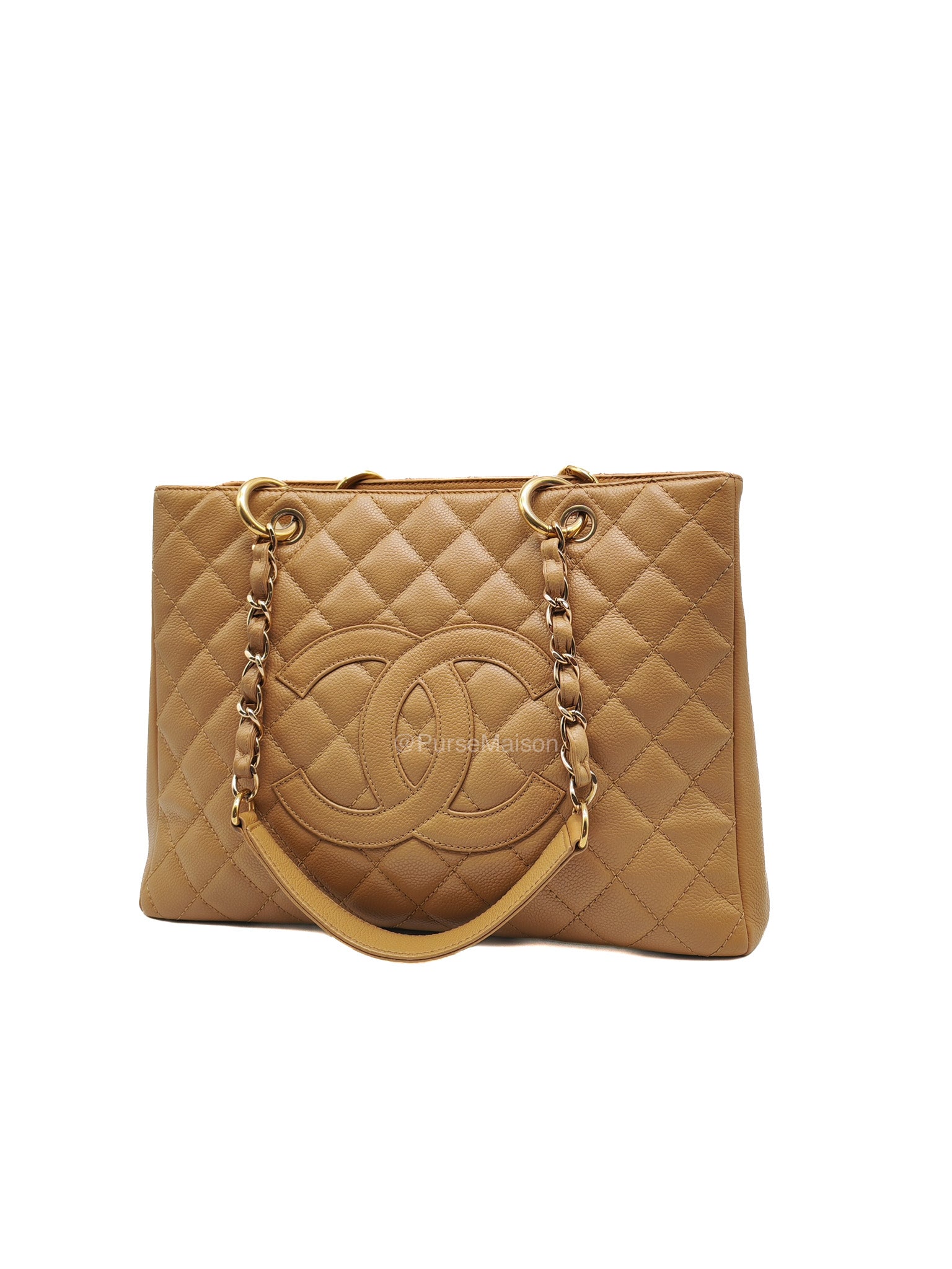 Chanel Grand Shopping Tote Bag (GST) in Dark Beige Caviar Leather Gold Hardware (Series 11) | Purse Maison Luxury Bags Shop