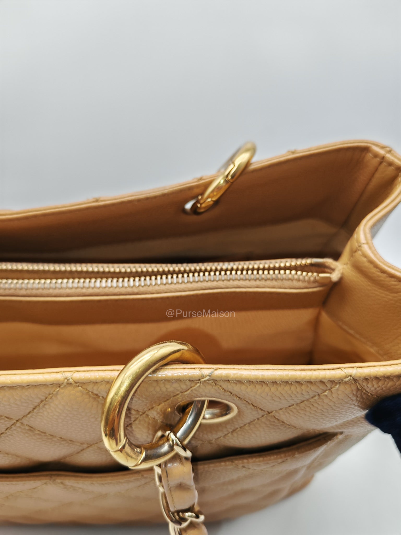 Chanel Grand Shopping Tote Bag (GST) in Dark Beige Caviar Leather Gold Hardware (Series 11) | Purse Maison Luxury Bags Shop
