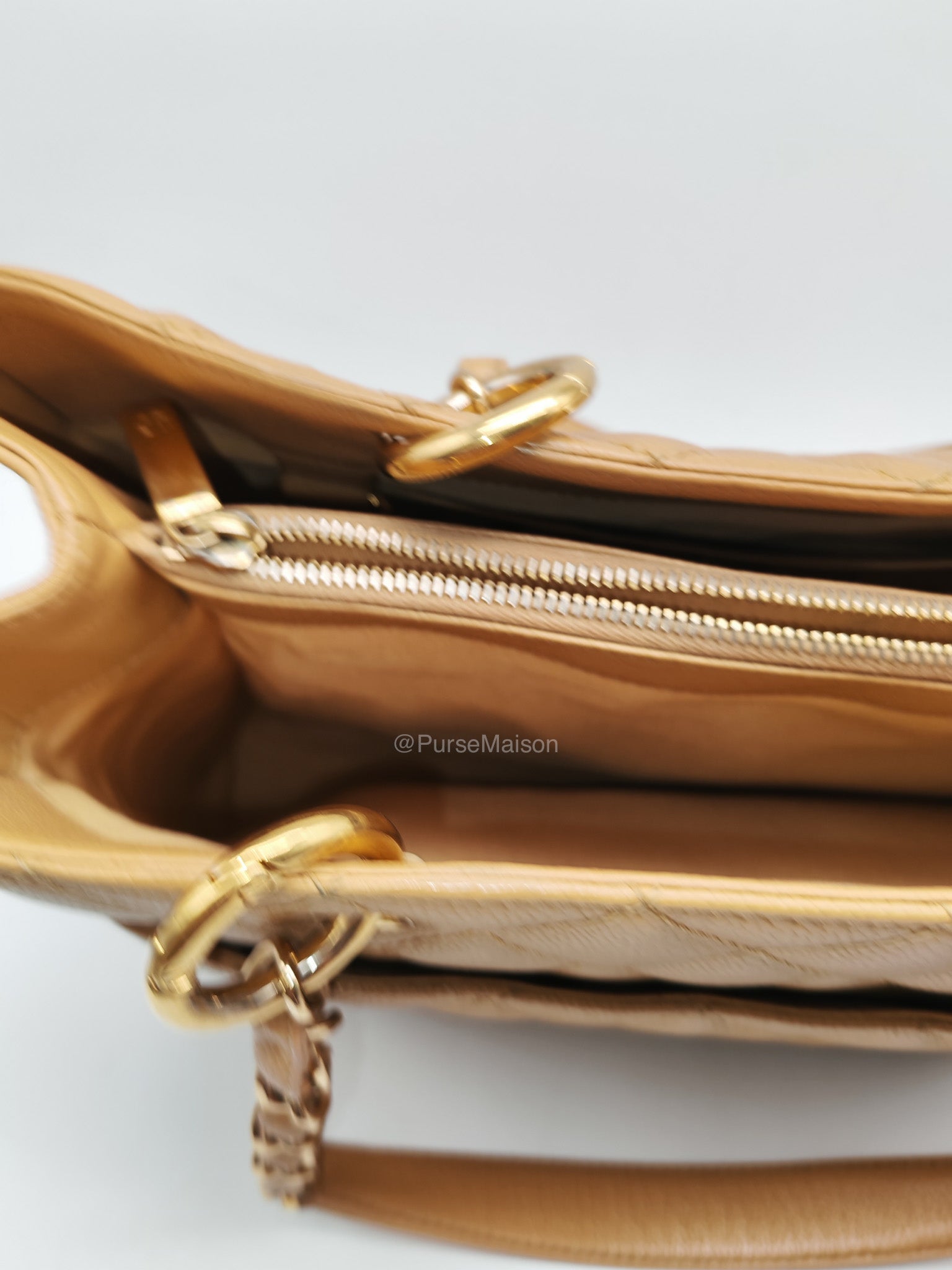 Chanel Grand Shopping Tote Bag (GST) in Dark Beige Caviar Leather Gold Hardware (Series 11) | Purse Maison Luxury Bags Shop