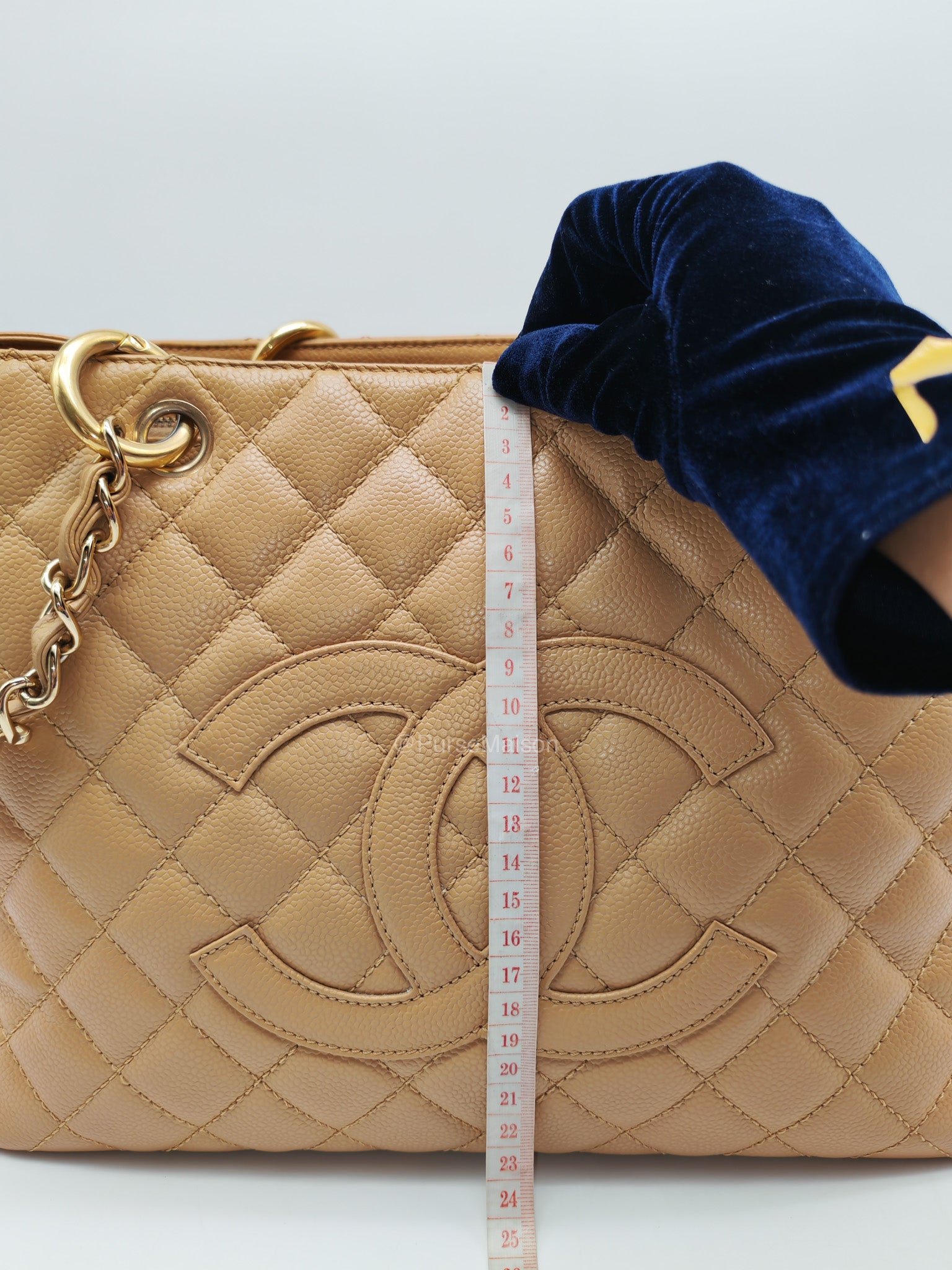 Chanel Grand Shopping Tote Bag (GST) in Dark Beige Caviar Leather Gold Hardware (Series 11) | Purse Maison Luxury Bags Shop