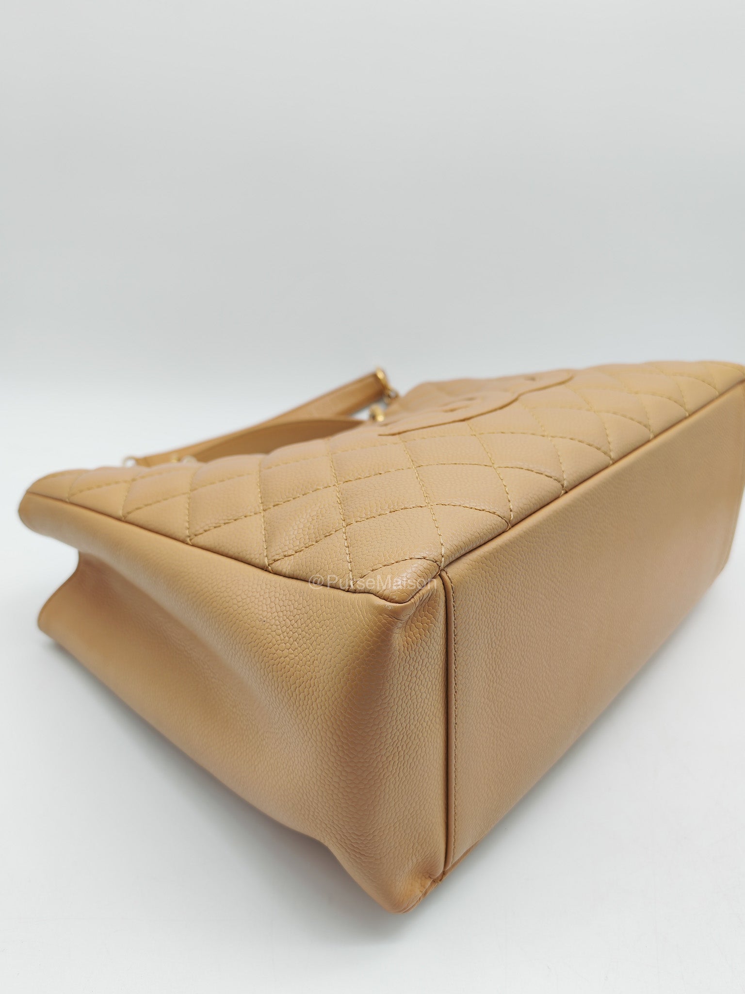 Chanel Grand Shopping Tote Bag (GST) in Dark Beige Caviar Leather Gold Hardware (Series 11) | Purse Maison Luxury Bags Shop