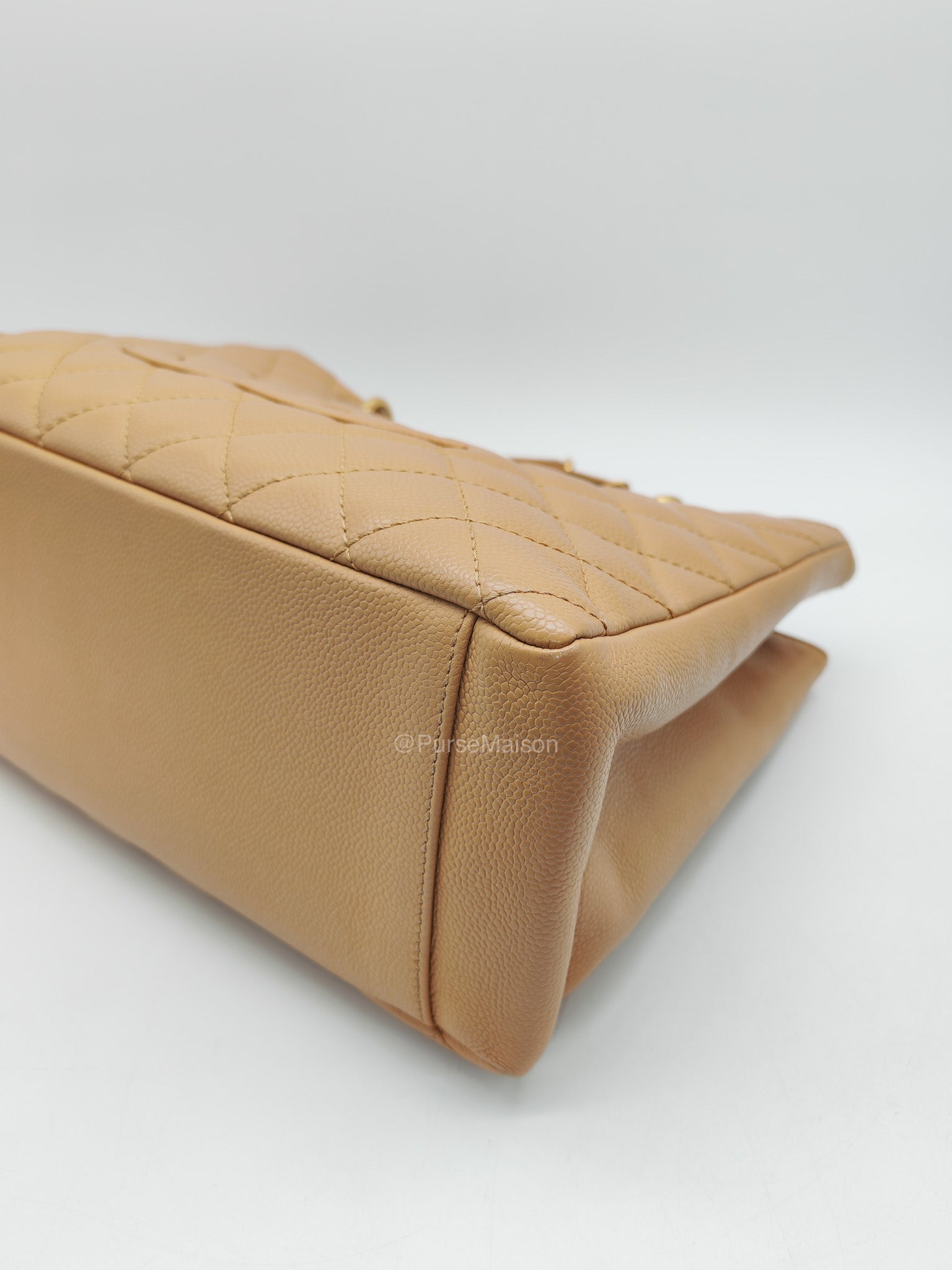Chanel Grand Shopping Tote Bag (GST) in Dark Beige Caviar Leather Gold Hardware (Series 11) | Purse Maison Luxury Bags Shop