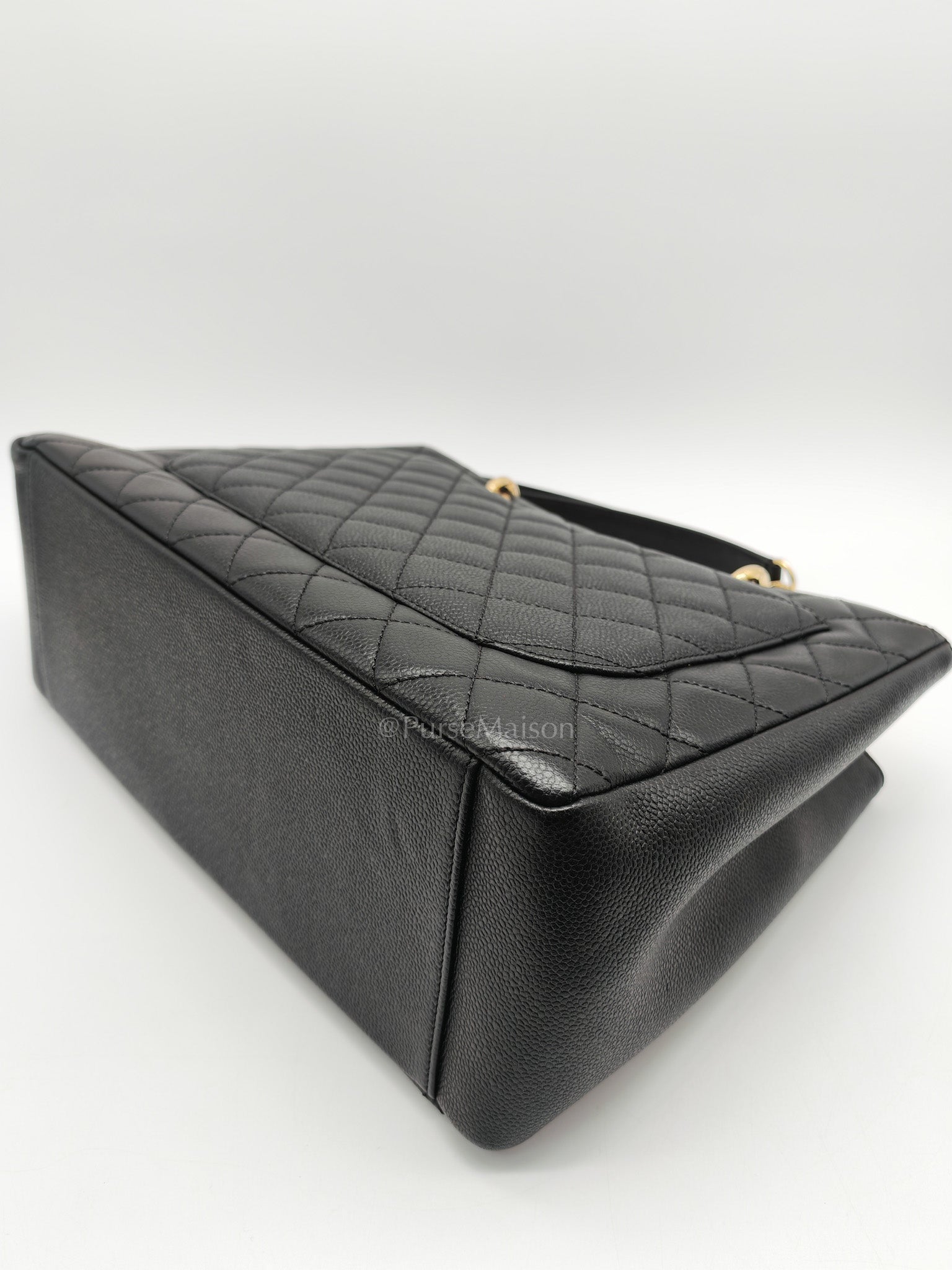 Chanel Grand Shopping Tote (GST) Bag in Black Caviar Leather Gold Hardware Series (17****58) | Purse Maison Luxury Bags Shop