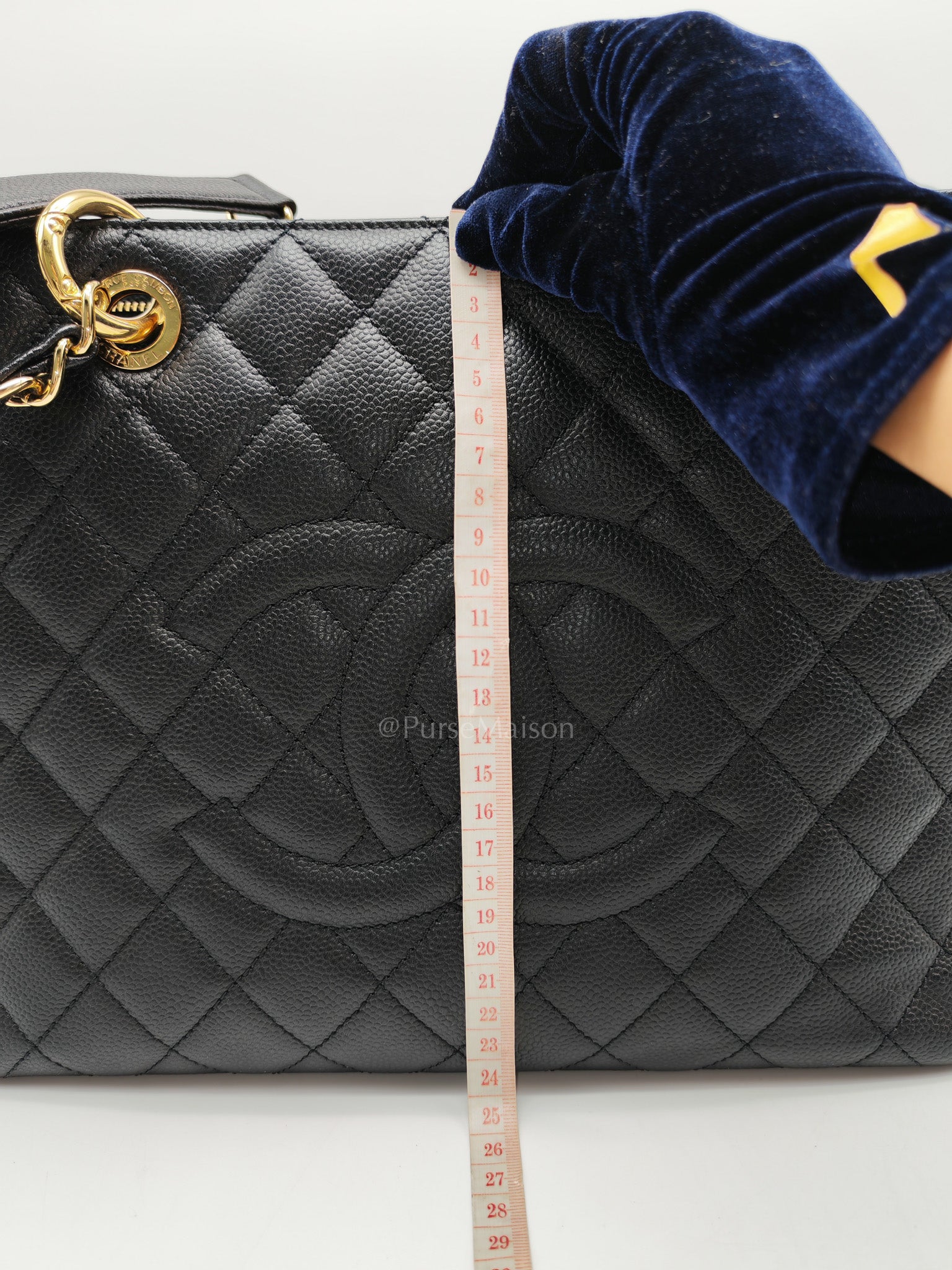 Chanel Grand Shopping Tote (GST) Bag in Black Caviar Leather Gold Hardware Series (17****58) | Purse Maison Luxury Bags Shop