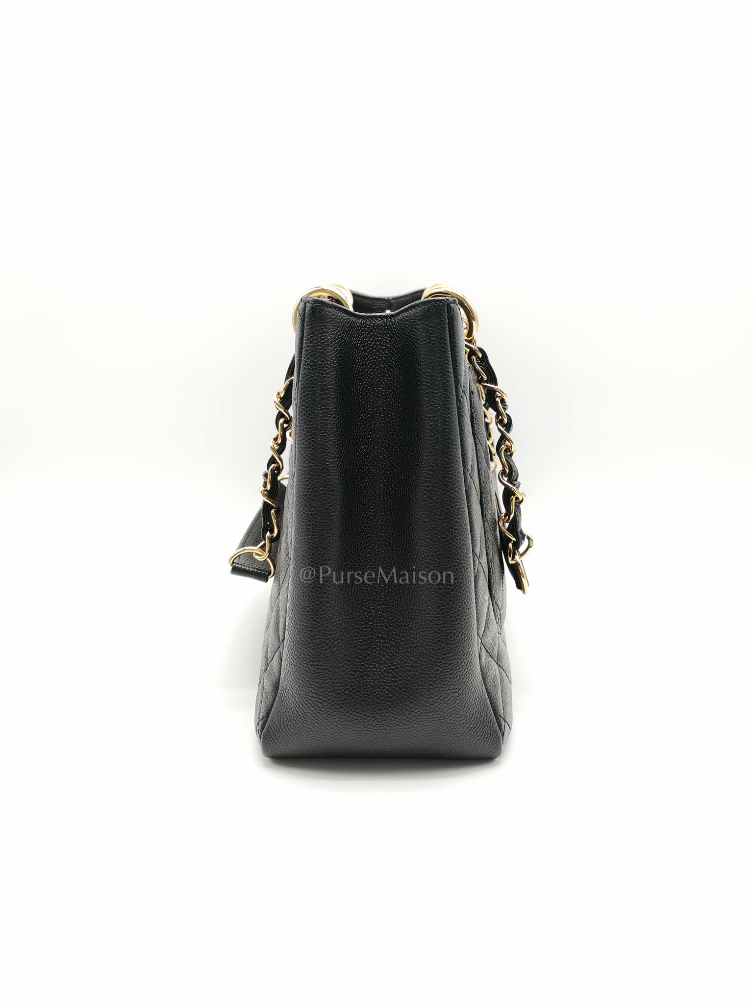Chanel Grand Shopping Tote (GST) Bag in Black Caviar Leather Gold Hardware Series (17****58) | Purse Maison Luxury Bags Shop