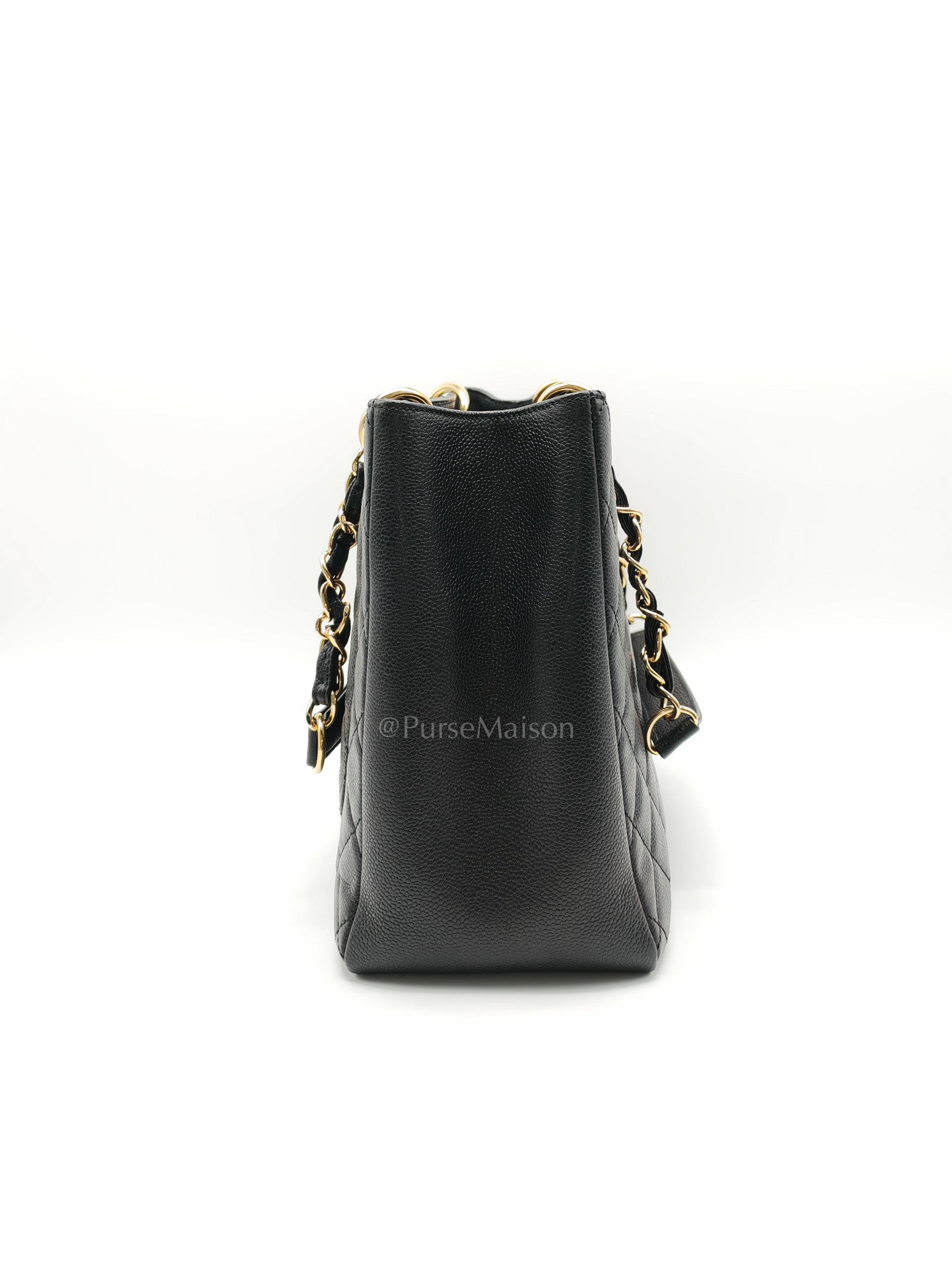 Chanel Grand Shopping Tote (GST) Bag in Black Caviar Leather Gold Hardware Series (17****58) | Purse Maison Luxury Bags Shop