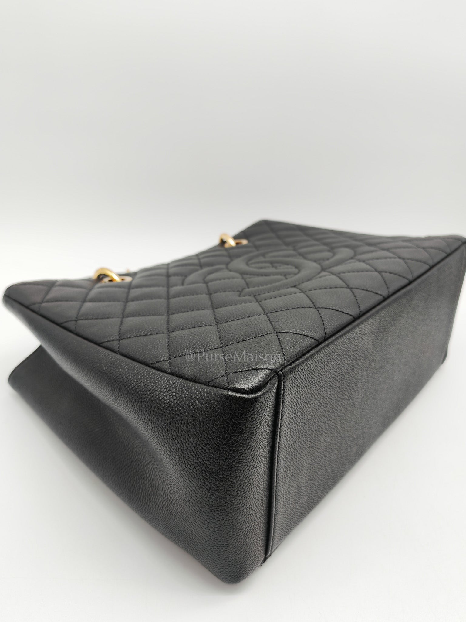 Chanel Grand Shopping Tote (GST) Bag in Black Caviar Leather Gold Hardware Series (17****58) | Purse Maison Luxury Bags Shop