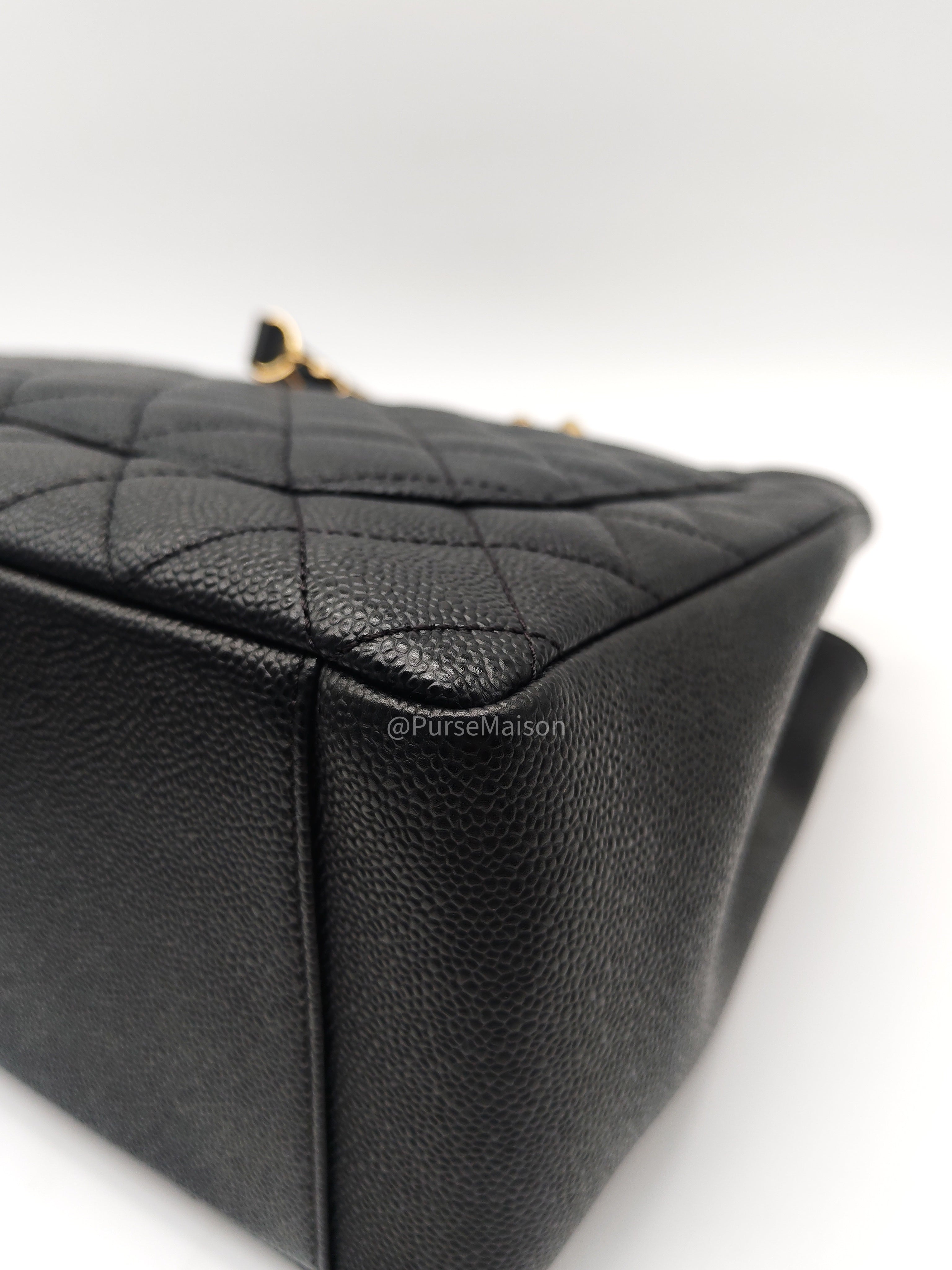 Chanel Grand Shopping Tote (GST) in Black Caviar Leather and Gold Hardware Series 16 | Purse Maison Luxury Bags Shop