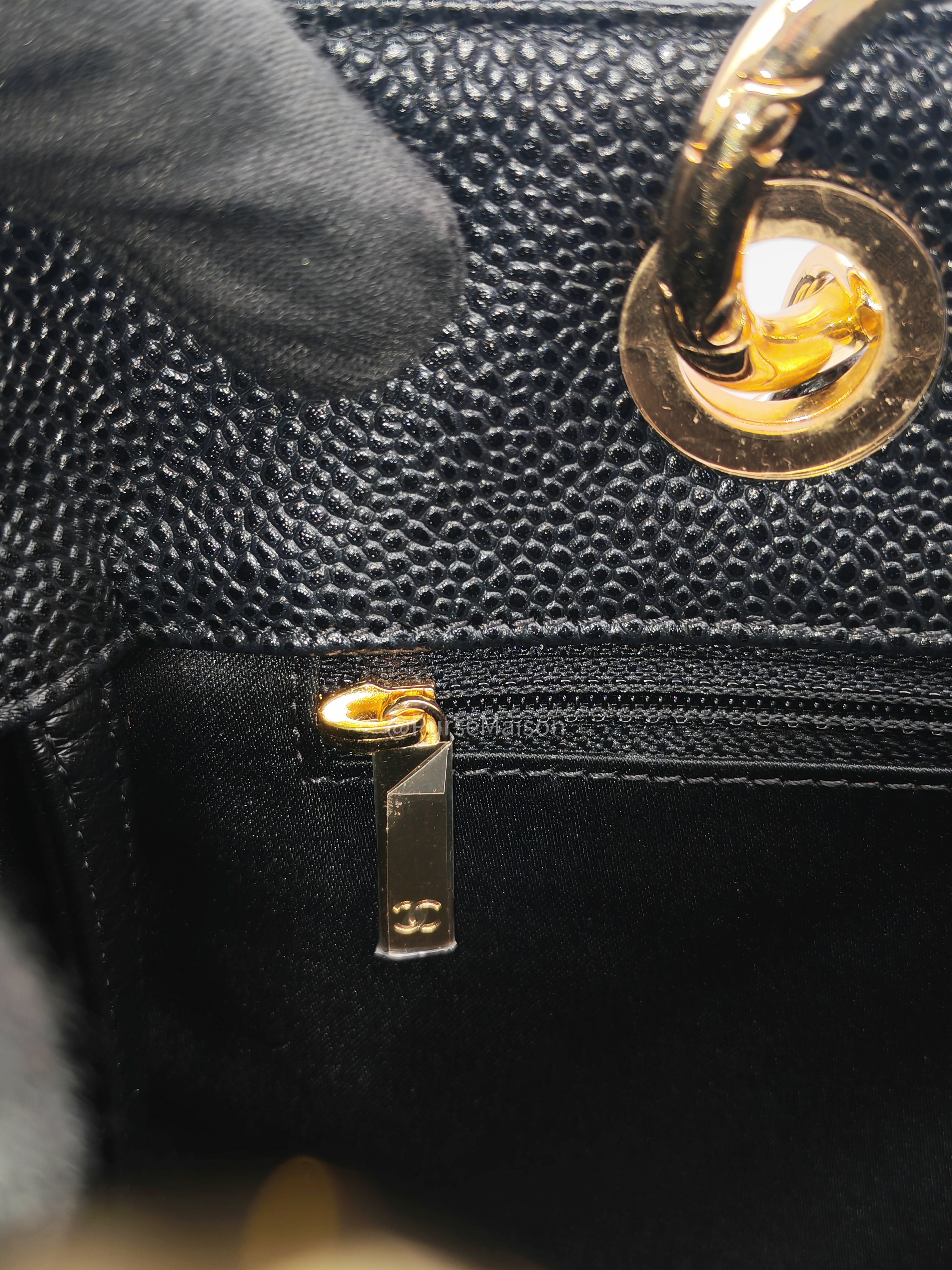 Chanel Grand Shopping Tote (GST) in Black Caviar Leather and Gold Hardware Series 16 | Purse Maison Luxury Bags Shop