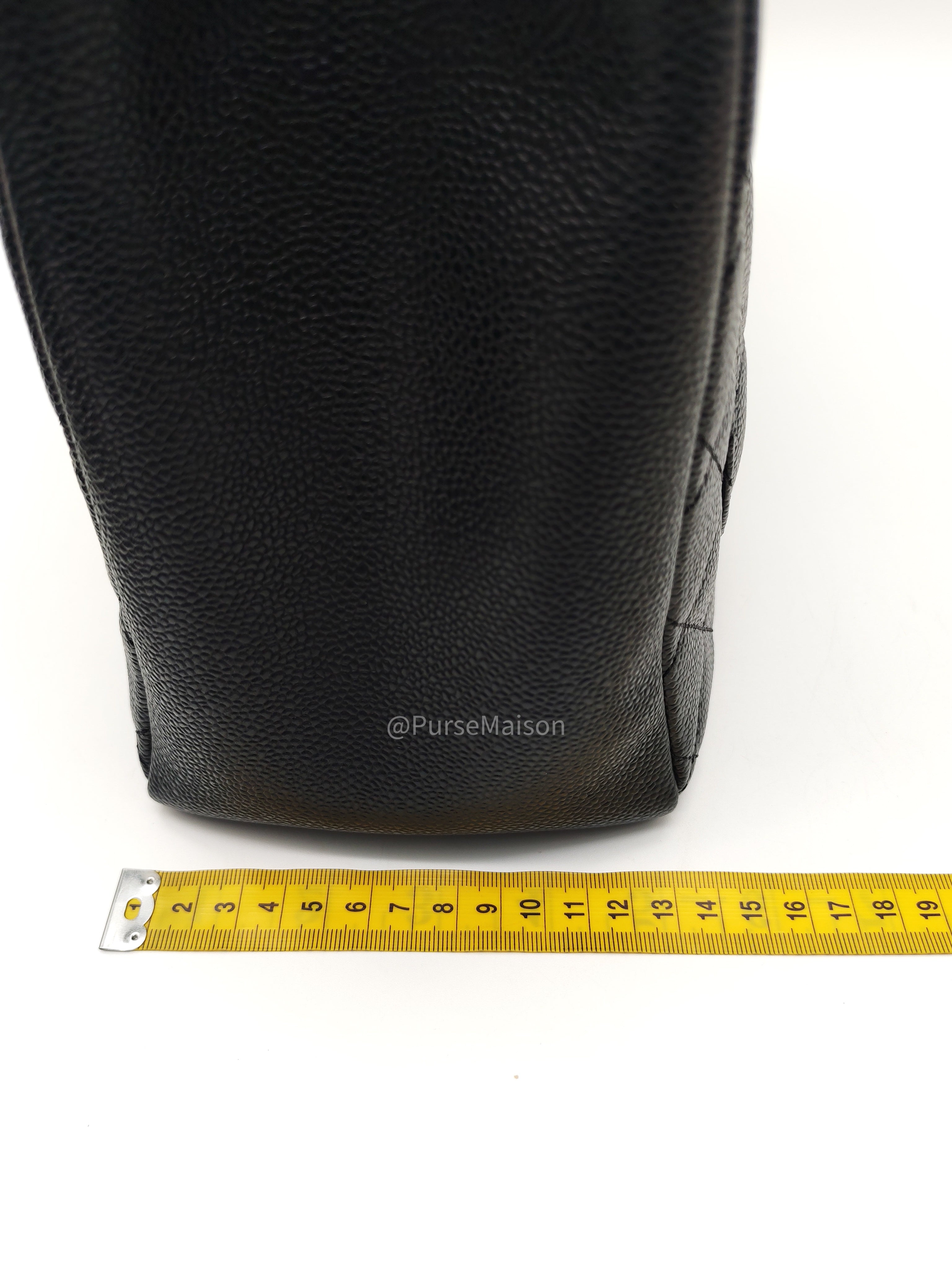 Chanel Grand Shopping Tote (GST) in Black Caviar Leather and Gold Hardware Series 16 | Purse Maison Luxury Bags Shop