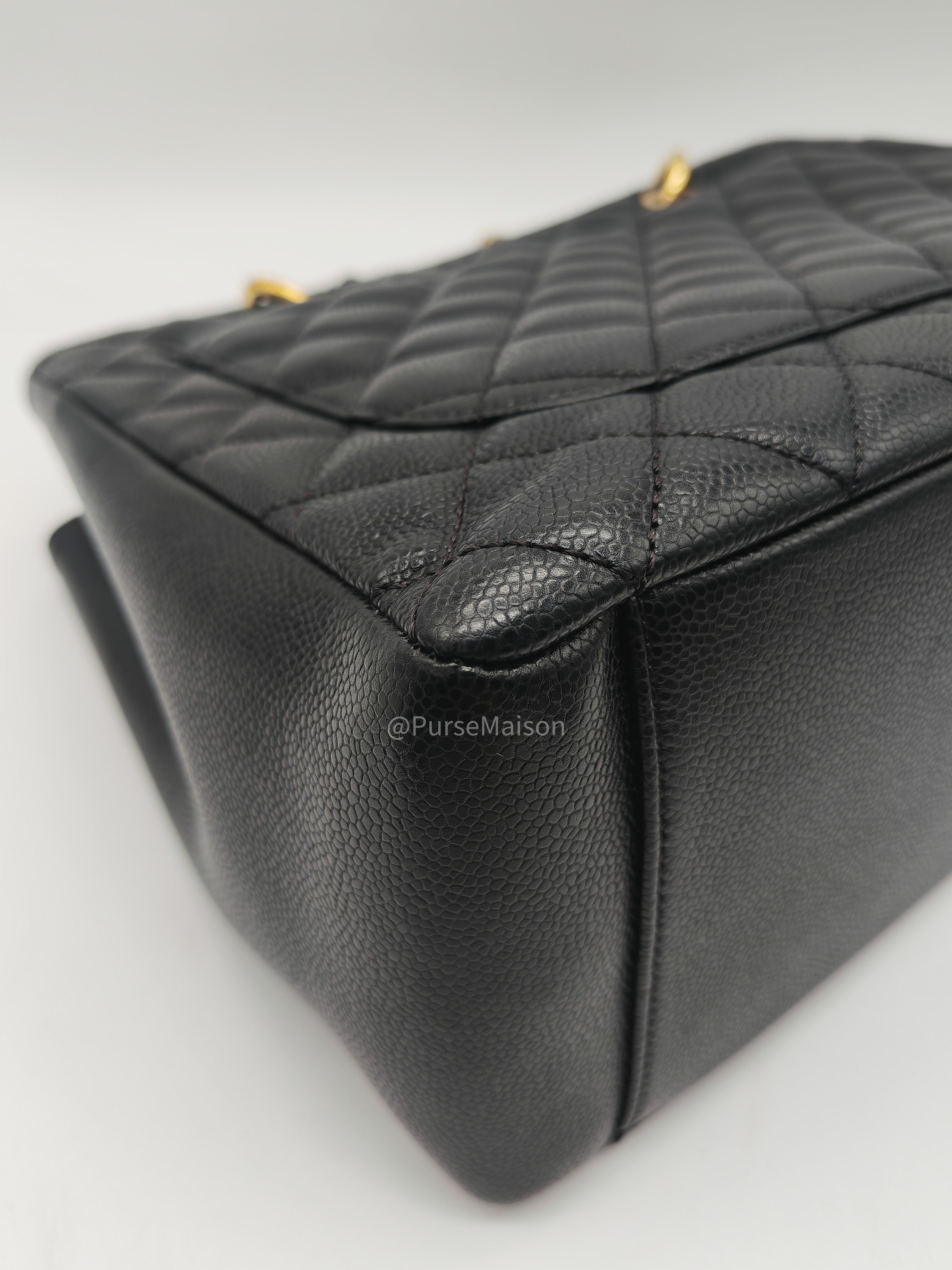 Chanel Grand Shopping Tote (GST) in Black Caviar Leather and Gold Hardware Series 20 | Purse Maison Luxury Bags Shop