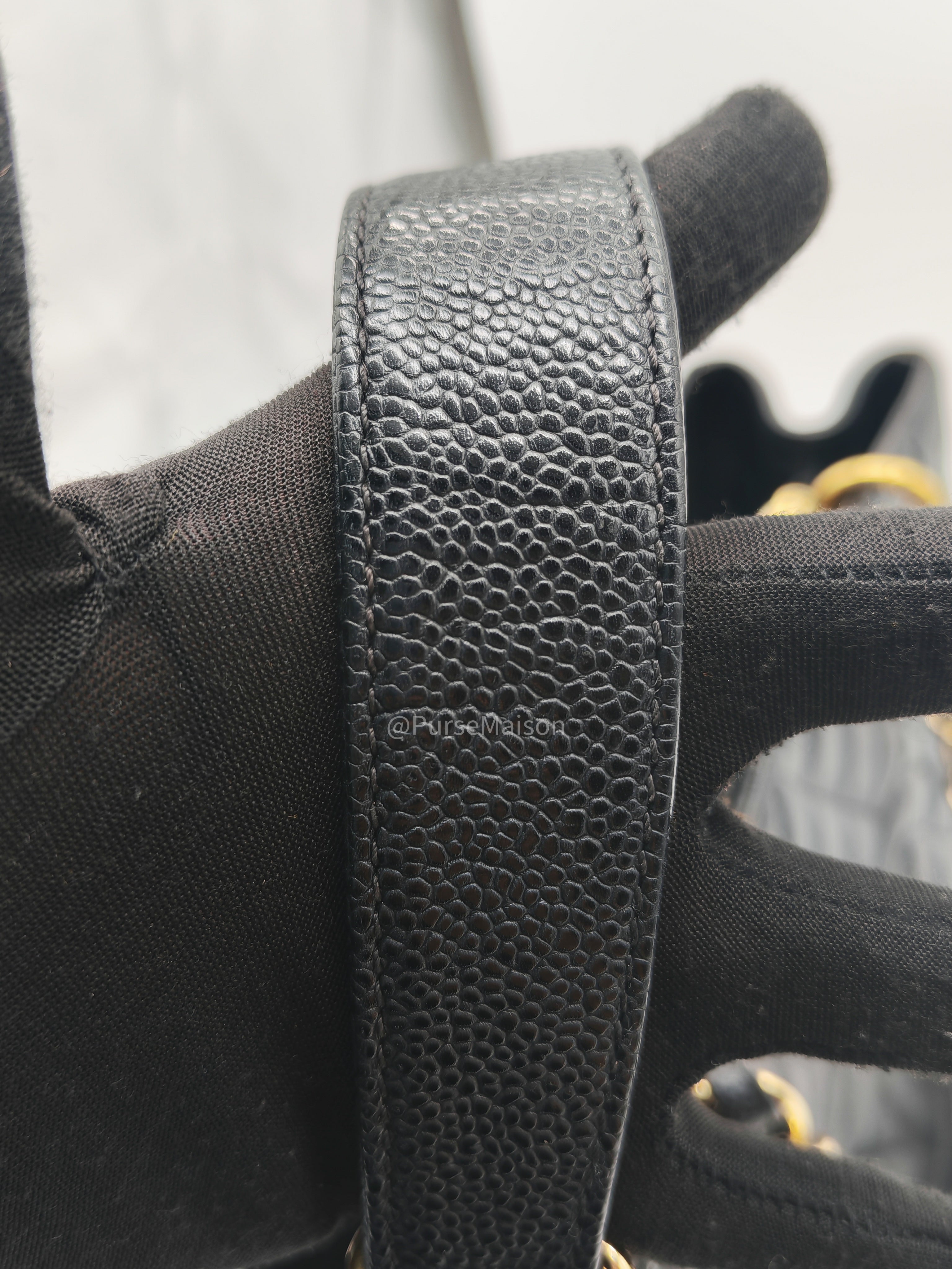 Chanel Grand Shopping Tote (GST) in Black Caviar Leather and Gold Hardware Series 20 | Purse Maison Luxury Bags Shop