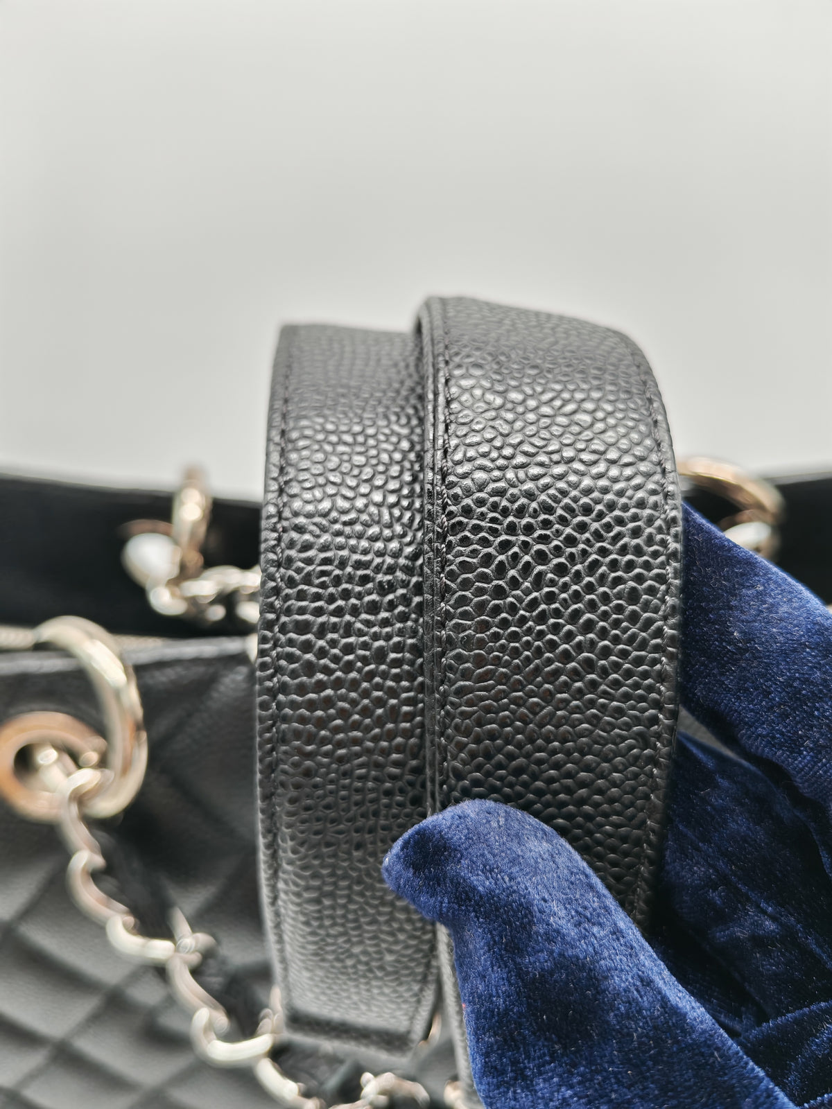 Chanel Grand Shopping Tote (GST) in Black Quilted Caviar Leather and Silver Hardware Series 19 | Purse Maison Luxury Bags Shop