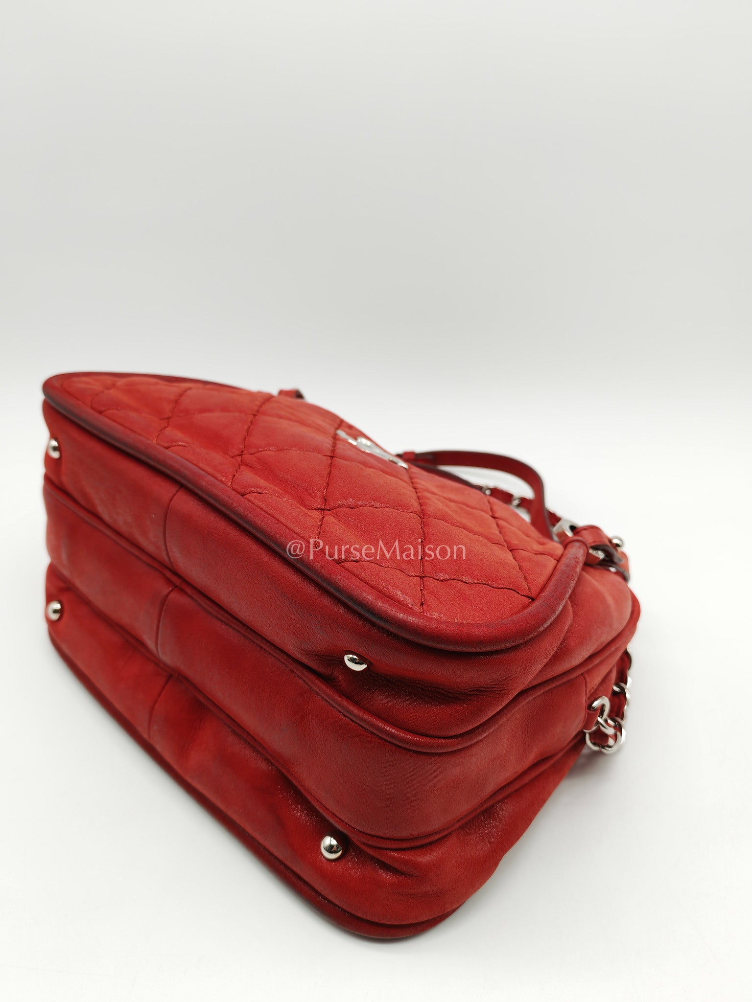 Chanel Iridescent Quilted Calfskin Leather Camera Bag and Silver Hardware Series 16 | Purse Maison Luxury Bags Shop