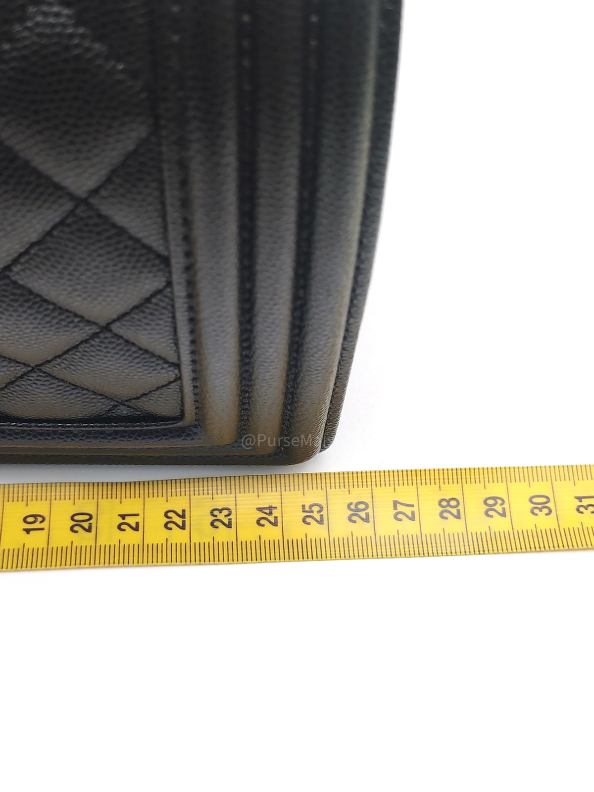 Chanel Le Boy Old Medium in Black Caviar Leather Aged Gold Hardware Microchip (AN****TG) | Purse Maison Luxury Bags Shop