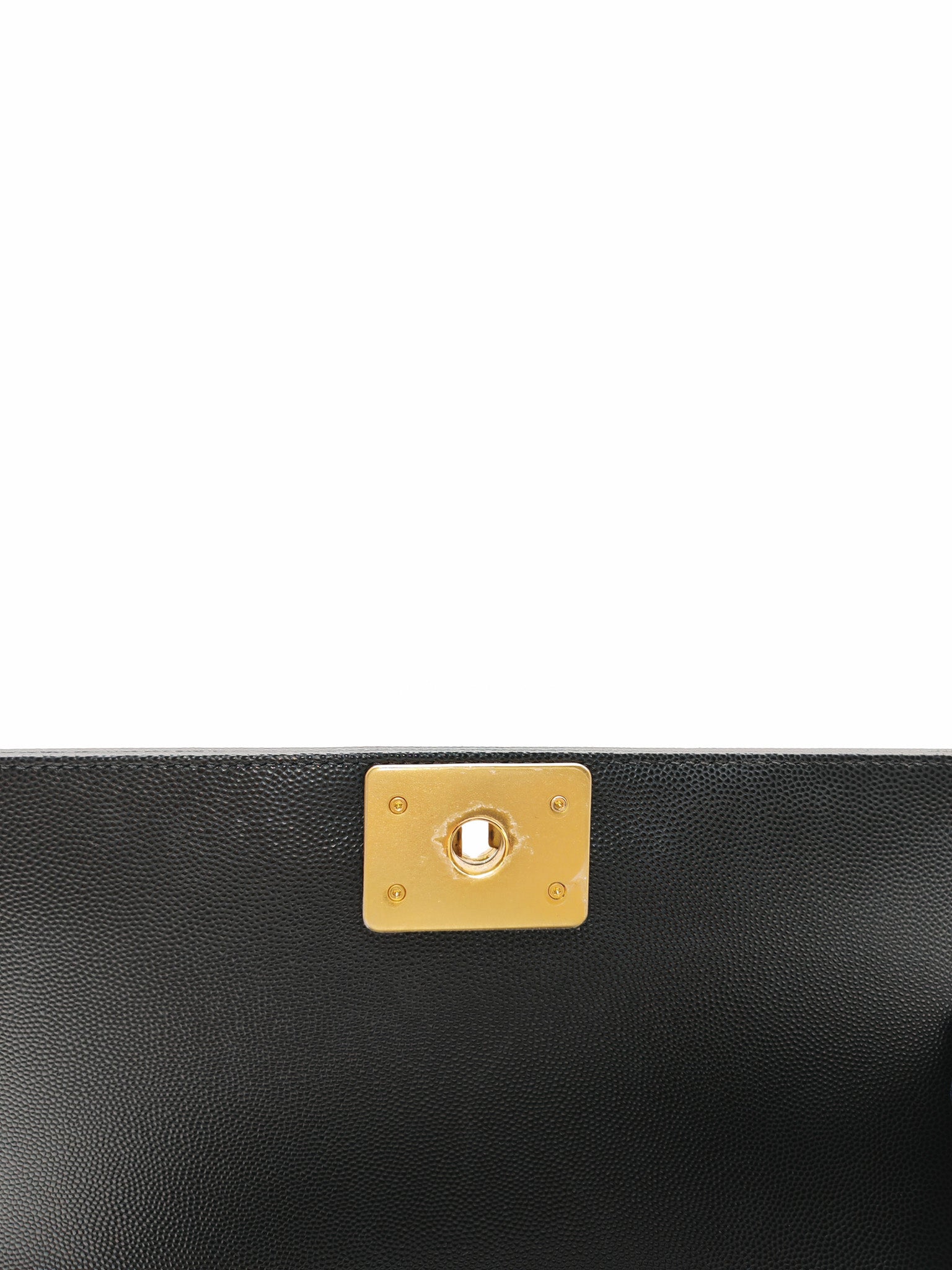 Chanel Le Boy Old Medium in Black Quilted Caviar Leather and Aged Gold Hardware Microchip | Purse Maison Luxury Bags Shop