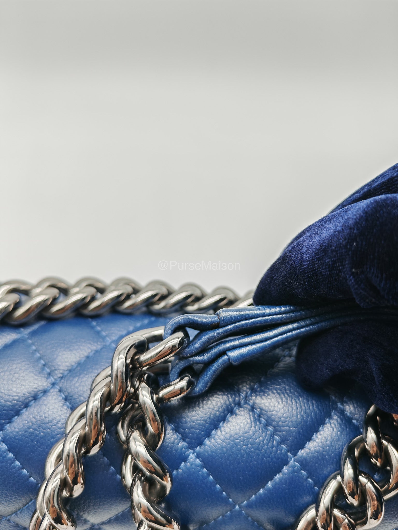 Chanel Le Boy Old Medium in Dark Blue Caviar Leather Silver Hardware (Series 24) | Purse Maison Luxury Bags Shop
