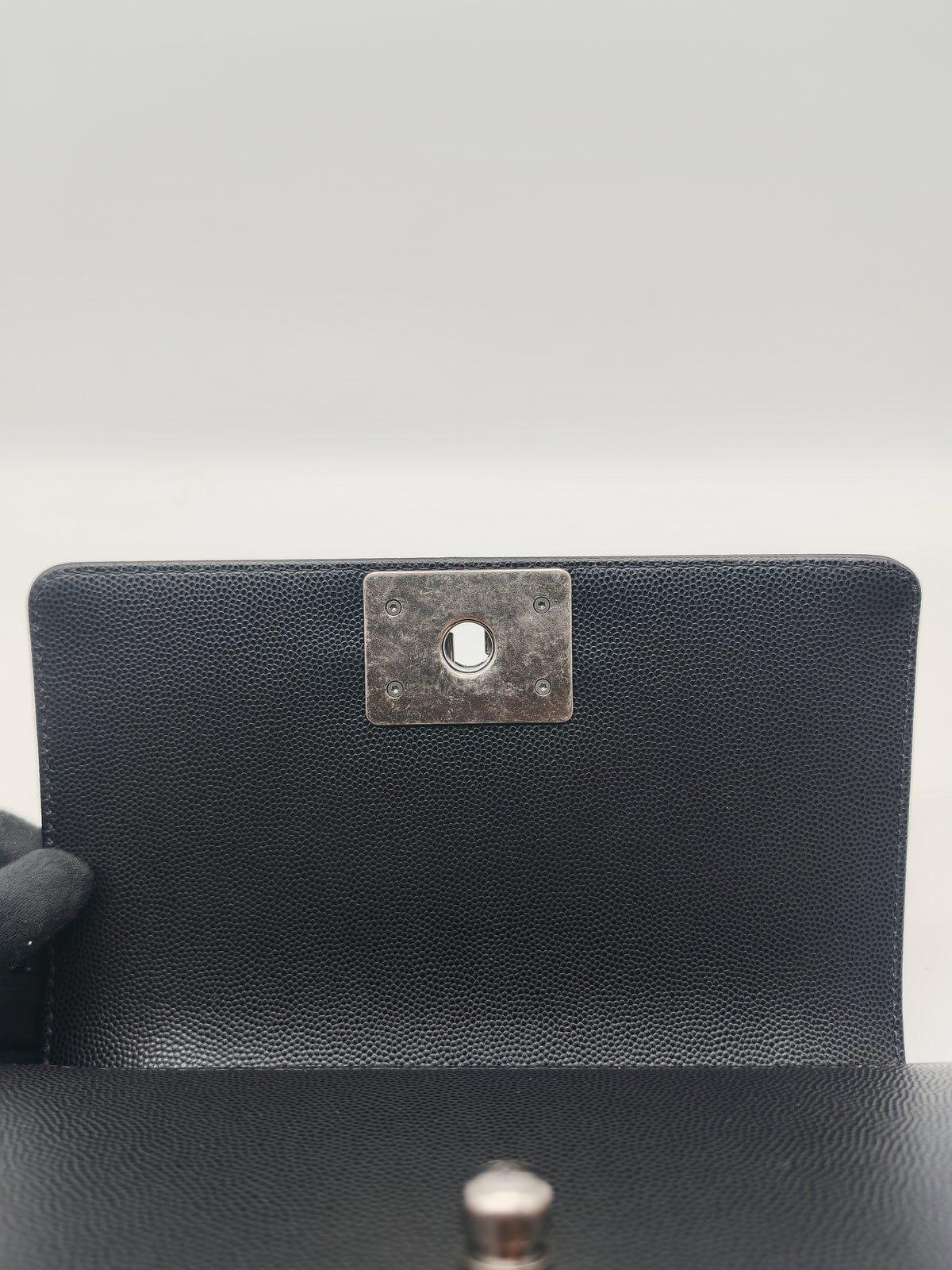Chanel Le Boy Small in Black Quilted Caviar Leather and Ruthenium Hardware Microchip (TK***XA) | Purse Maison Luxury Bags Shop