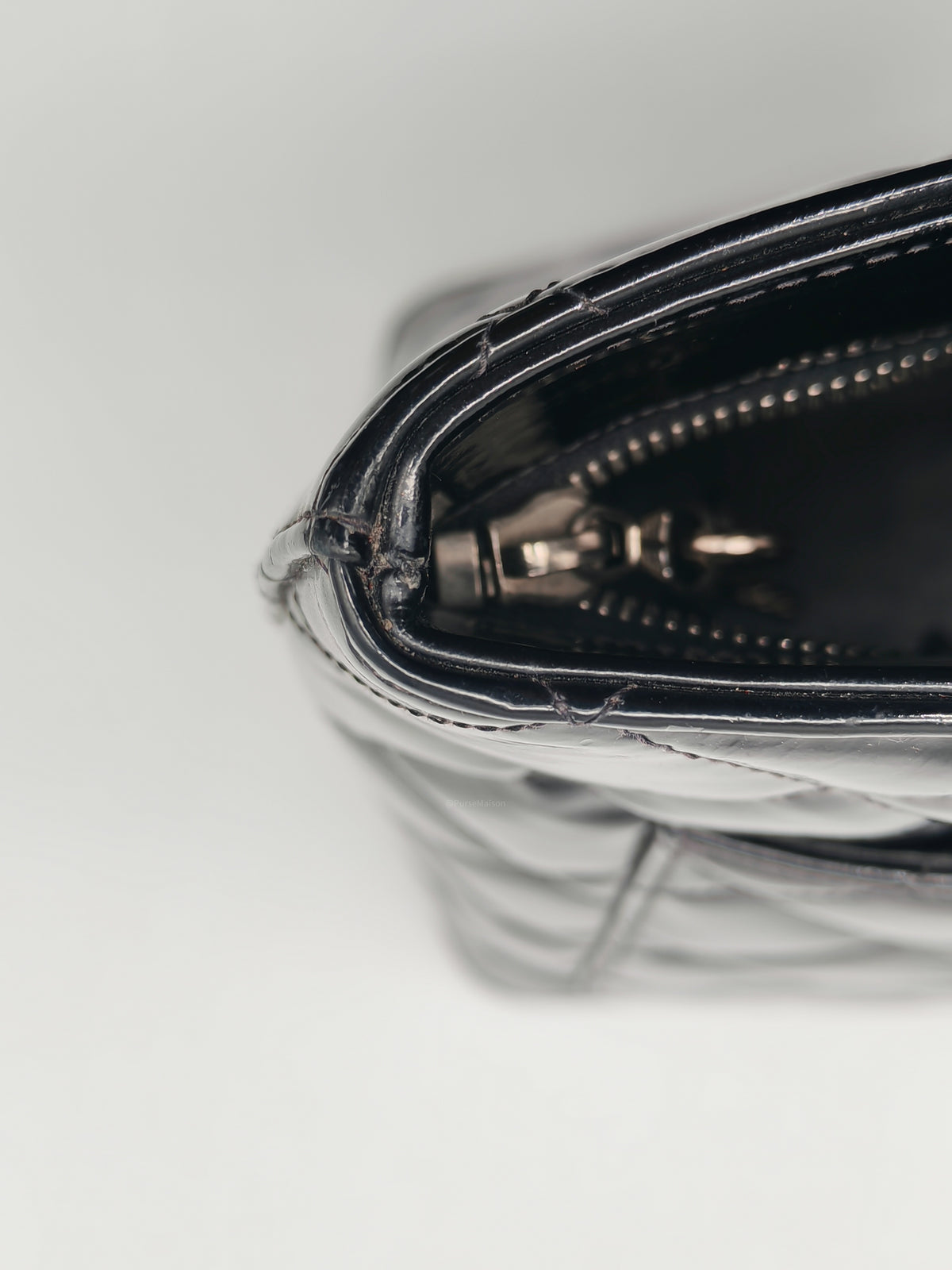 Chanel Medallion Tote Bag in Black Quilted Patent Leather Series 6 | Purse Maison Luxury Bags Shop