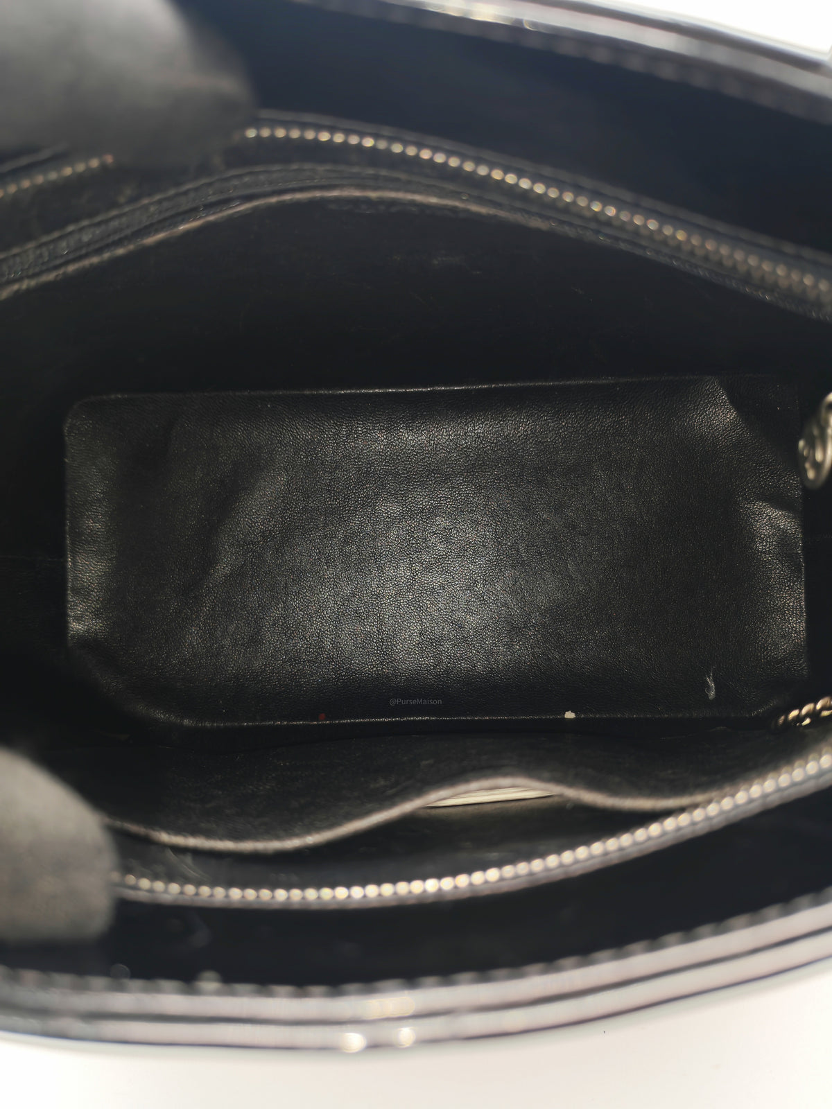 Chanel Medallion Tote Bag in Black Quilted Patent Leather Series 6 | Purse Maison Luxury Bags Shop