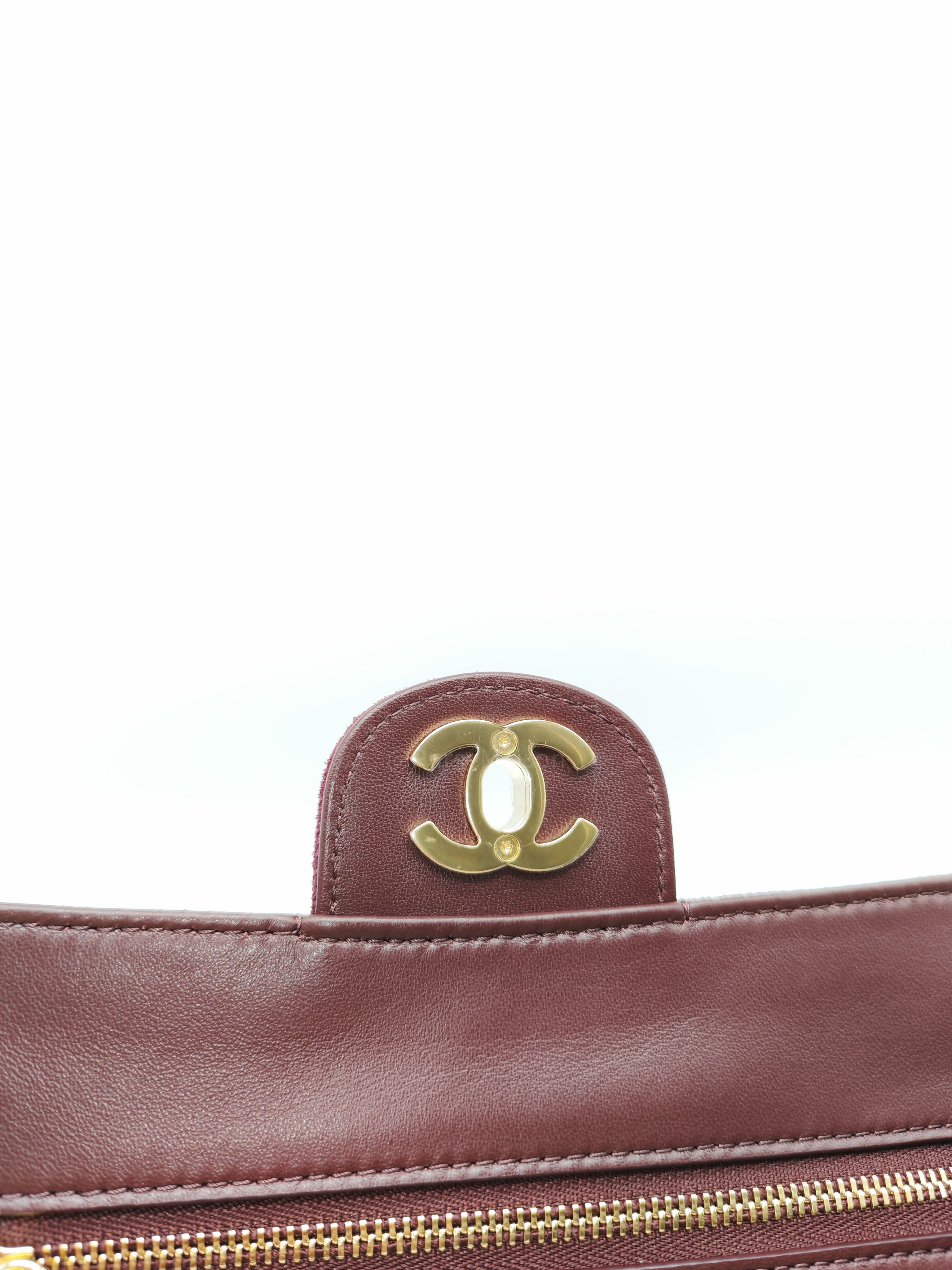 Chanel Mini Souplissimo Flap Bag in Burgundy Suede Calfskin Leather and Gold Hardware Microchip | Purse Maison Luxury Bags Shop