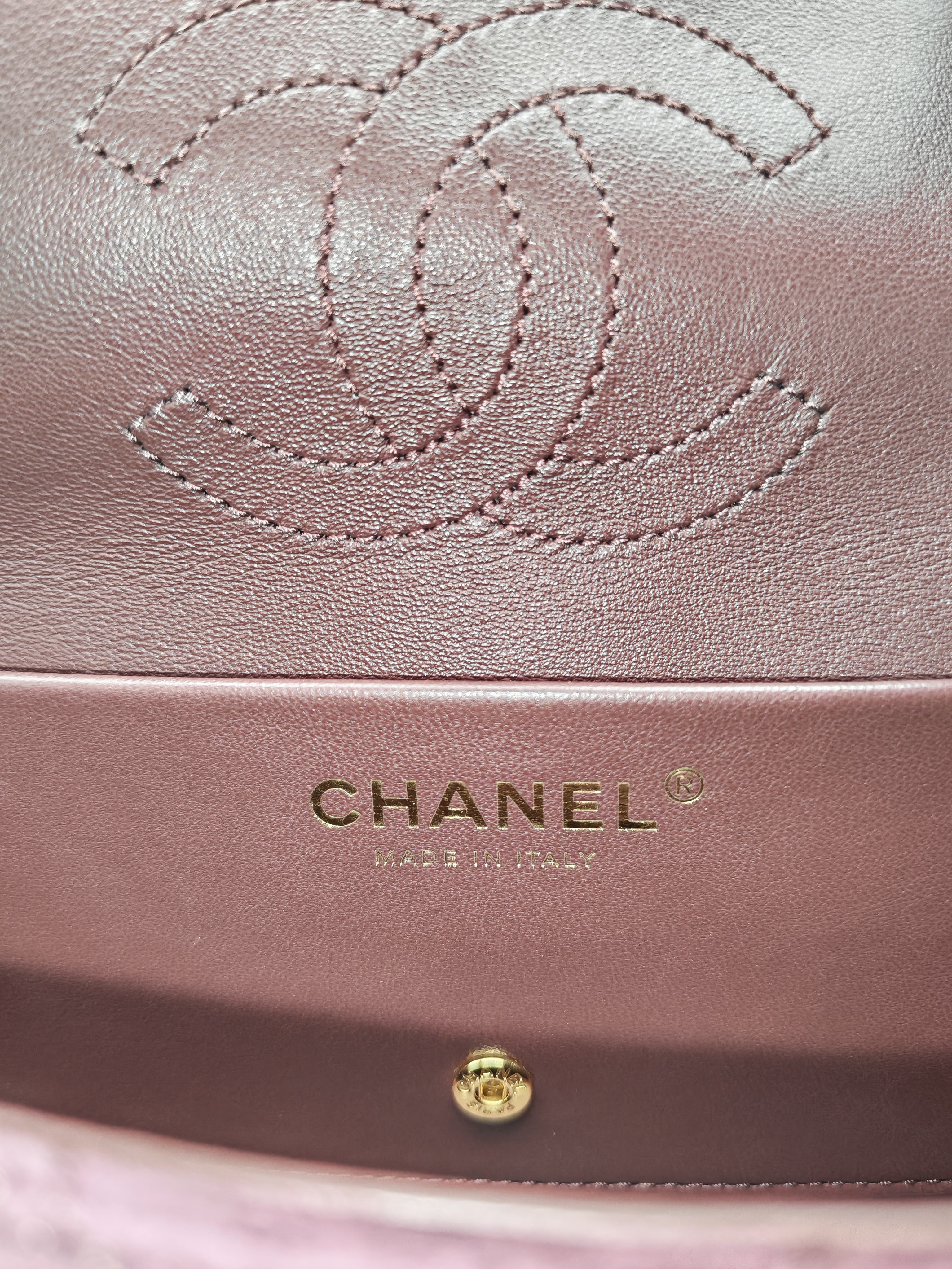Chanel Mini Souplissimo Flap Bag in Burgundy Suede Calfskin Leather and Gold Hardware Microchip | Purse Maison Luxury Bags Shop