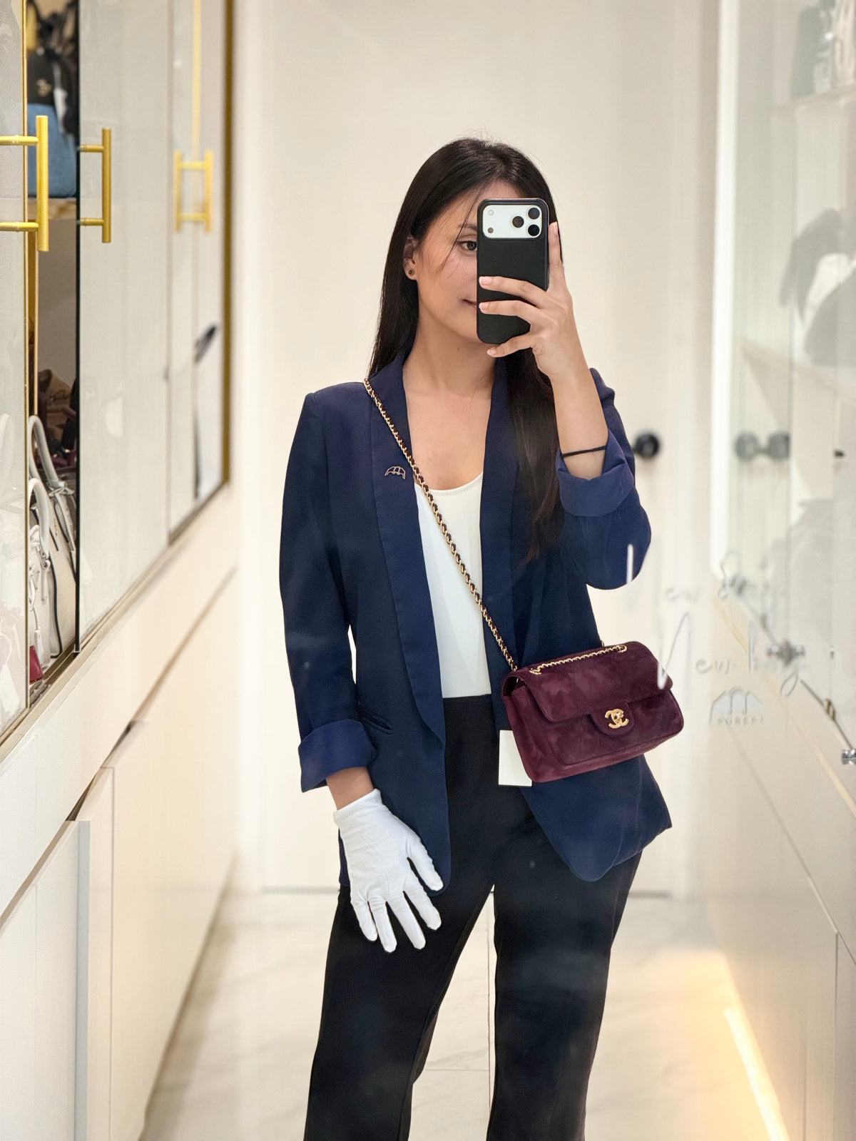Chanel Mini Souplissimo Flap Bag in Burgundy Suede Calfskin Leather and Gold Hardware Microchip | Purse Maison Luxury Bags Shop