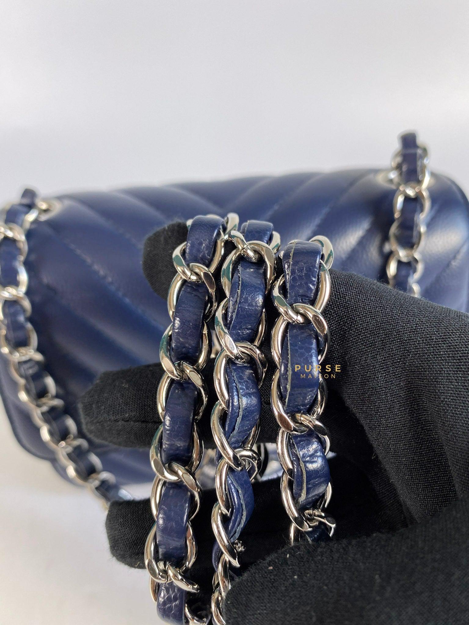 Dark blue chanel online bag