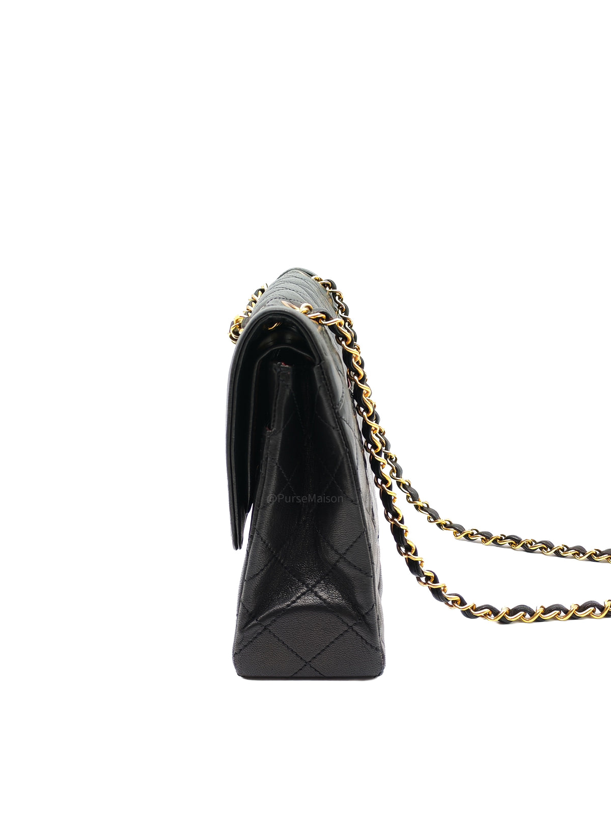 Chanel Paris Limited Edition Double Flap Bag Medium in Black Lambskin Leather Mix Hardware (Series 3) | Purse Maison Luxury Bags Shop