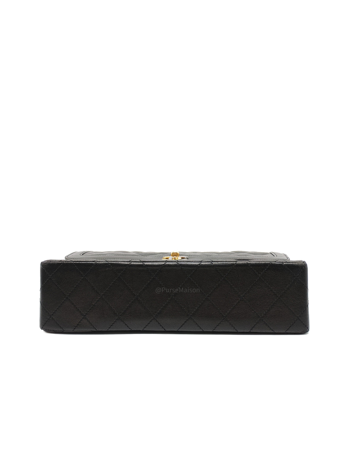 Chanel Paris Limited Edition Double Flap Bag Medium in Black Lambskin Leather Mix Hardware (Series 3) | Purse Maison Luxury Bags Shop