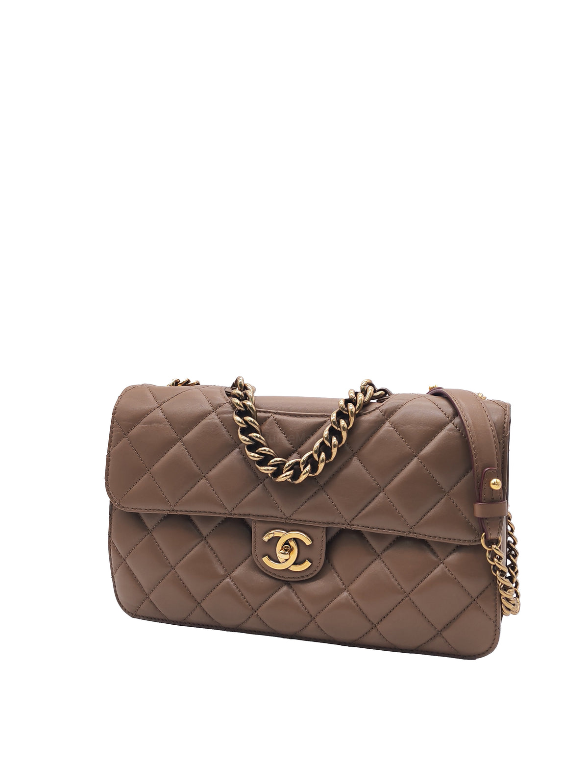 Chanel Perfect Edge Flap Brown Lambskin Series 16 | Purse Maison Luxury Bags Shop