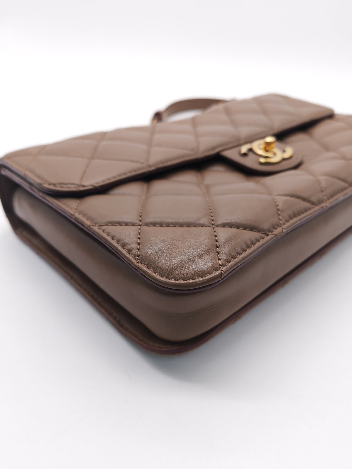 Chanel Perfect Edge Flap Brown Lambskin Series 16 | Purse Maison Luxury Bags Shop