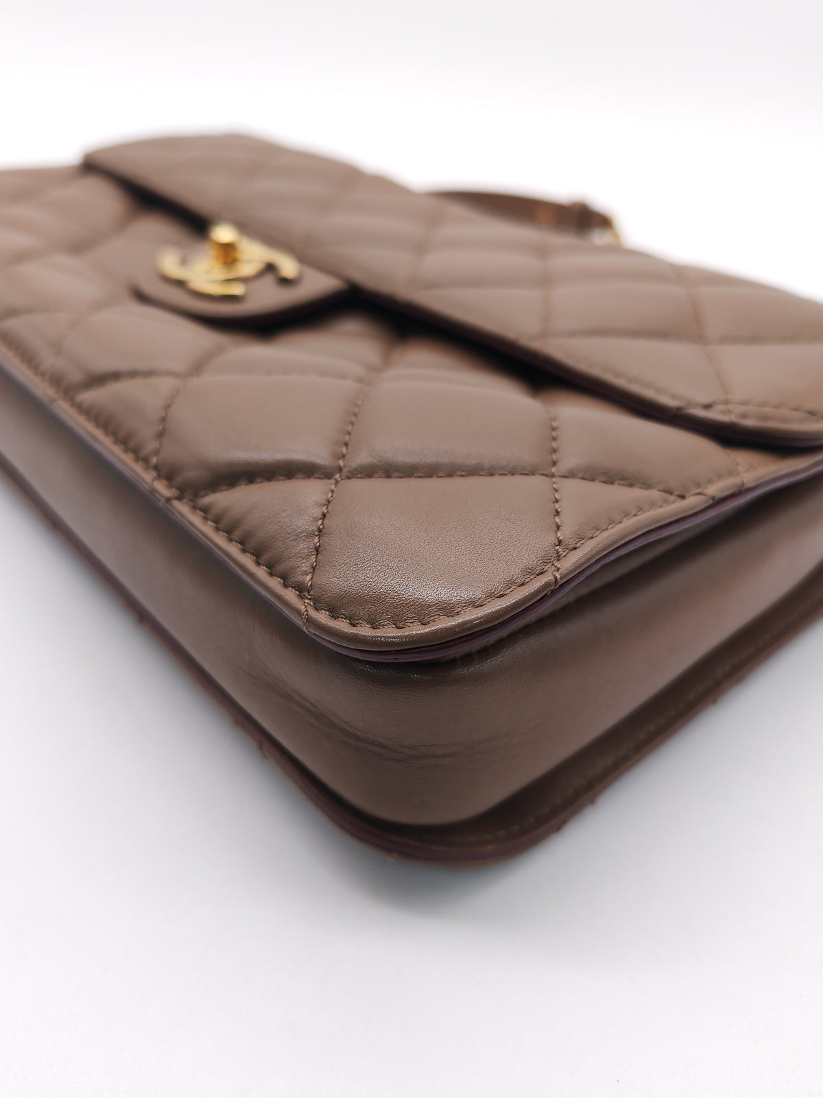 Chanel Perfect Edge Flap Brown Lambskin Series 16 | Purse Maison Luxury Bags Shop