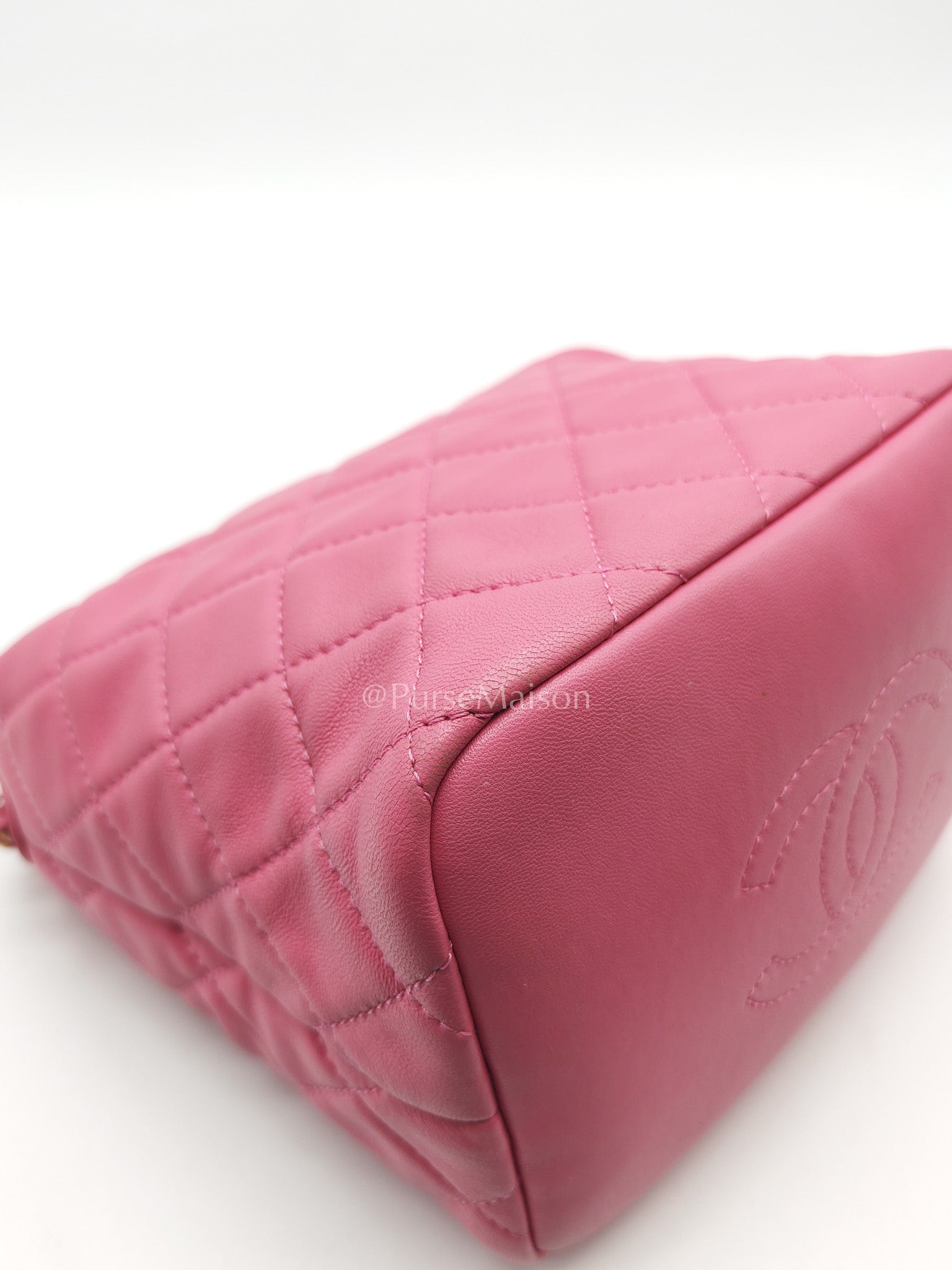 Chanel Perfect Meeting Small in Pink Quilted Lambskin Leather and Aged Gold Hardware Series 29 | Purse Maison Luxury Bags Shop