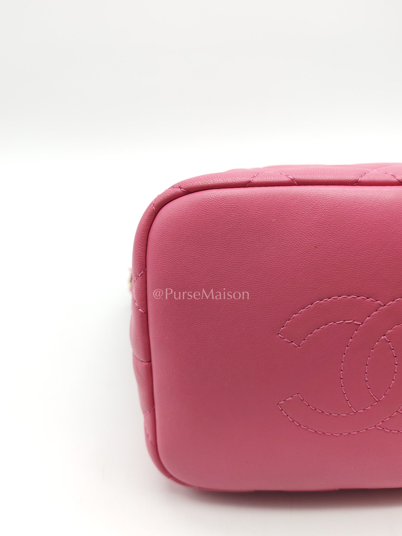 Chanel Perfect Meeting Small in Pink Quilted Lambskin Leather and Aged Gold Hardware Series 29 | Purse Maison Luxury Bags Shop