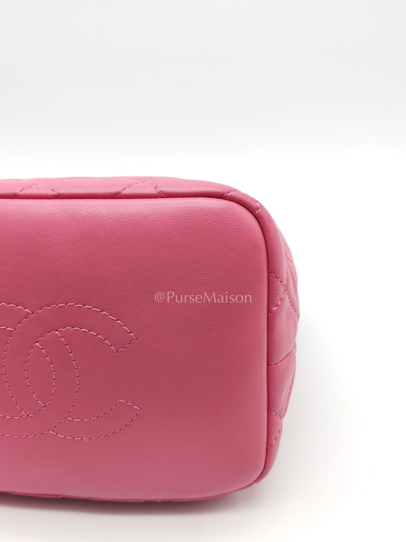 Chanel Perfect Meeting Small in Pink Quilted Lambskin Leather and Aged Gold Hardware Series 29 | Purse Maison Luxury Bags Shop