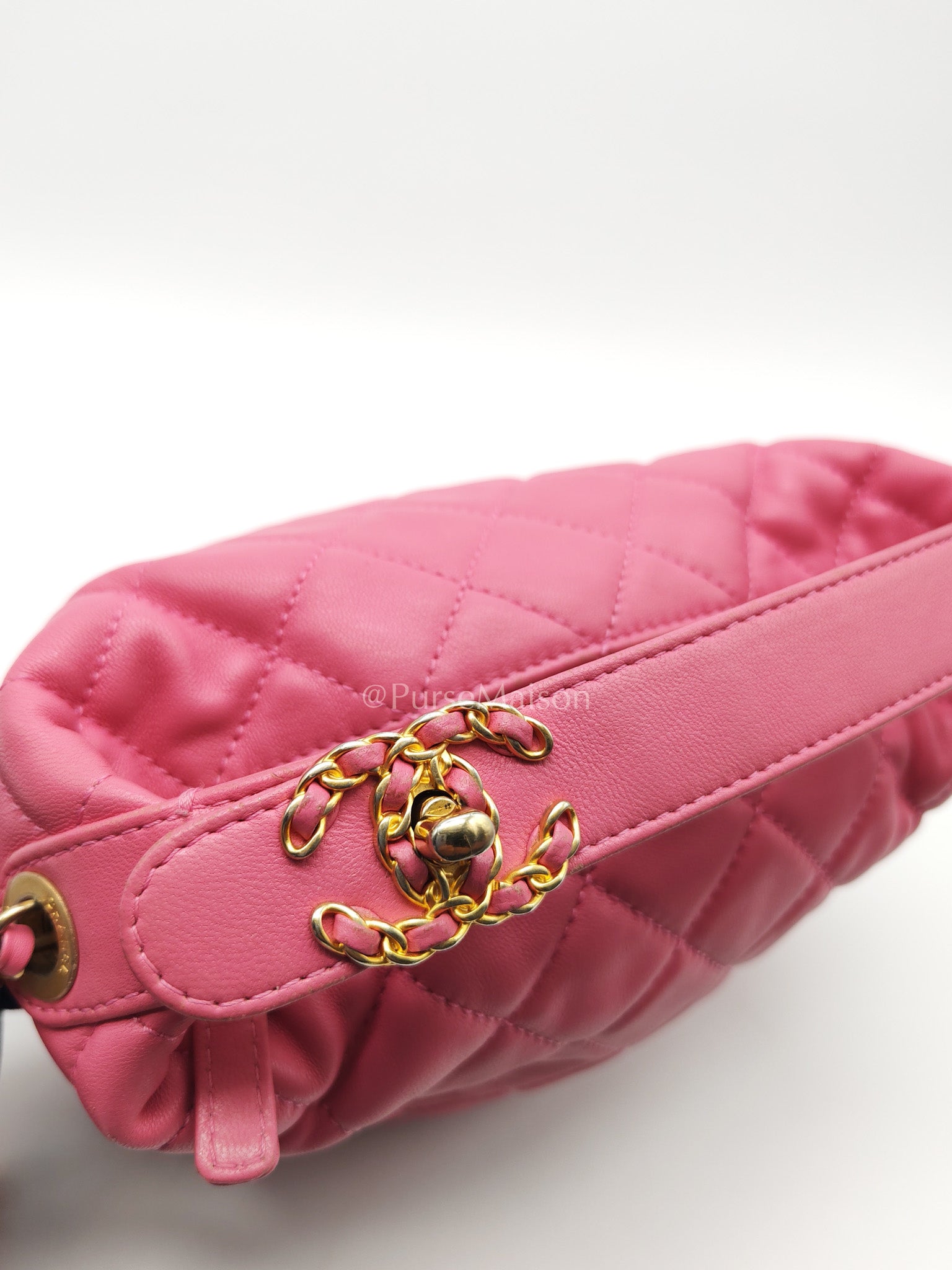 Chanel Perfect Meeting Small in Pink Quilted Lambskin Leather and Aged Gold Hardware Series 29 | Purse Maison Luxury Bags Shop