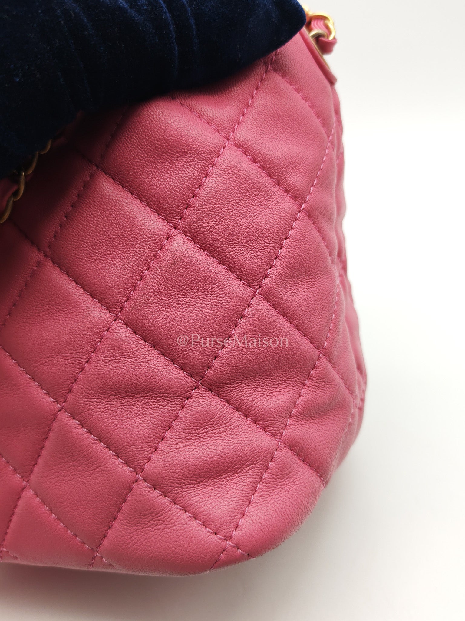 Chanel Perfect Meeting Small in Pink Quilted Lambskin Leather and Aged Gold Hardware Series 29 | Purse Maison Luxury Bags Shop
