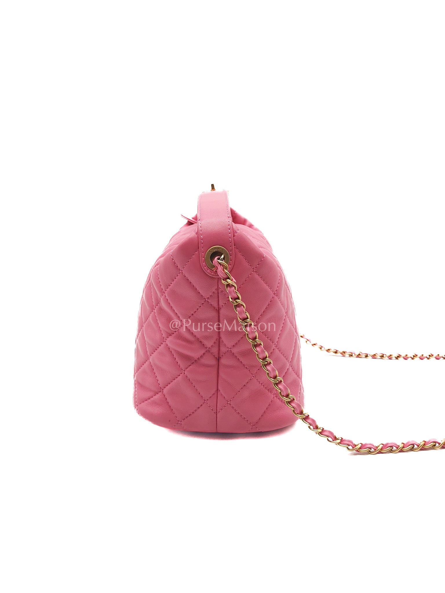 Chanel Perfect Meeting Small in Pink Quilted Lambskin Leather and Aged Gold Hardware Series 29 | Purse Maison Luxury Bags Shop