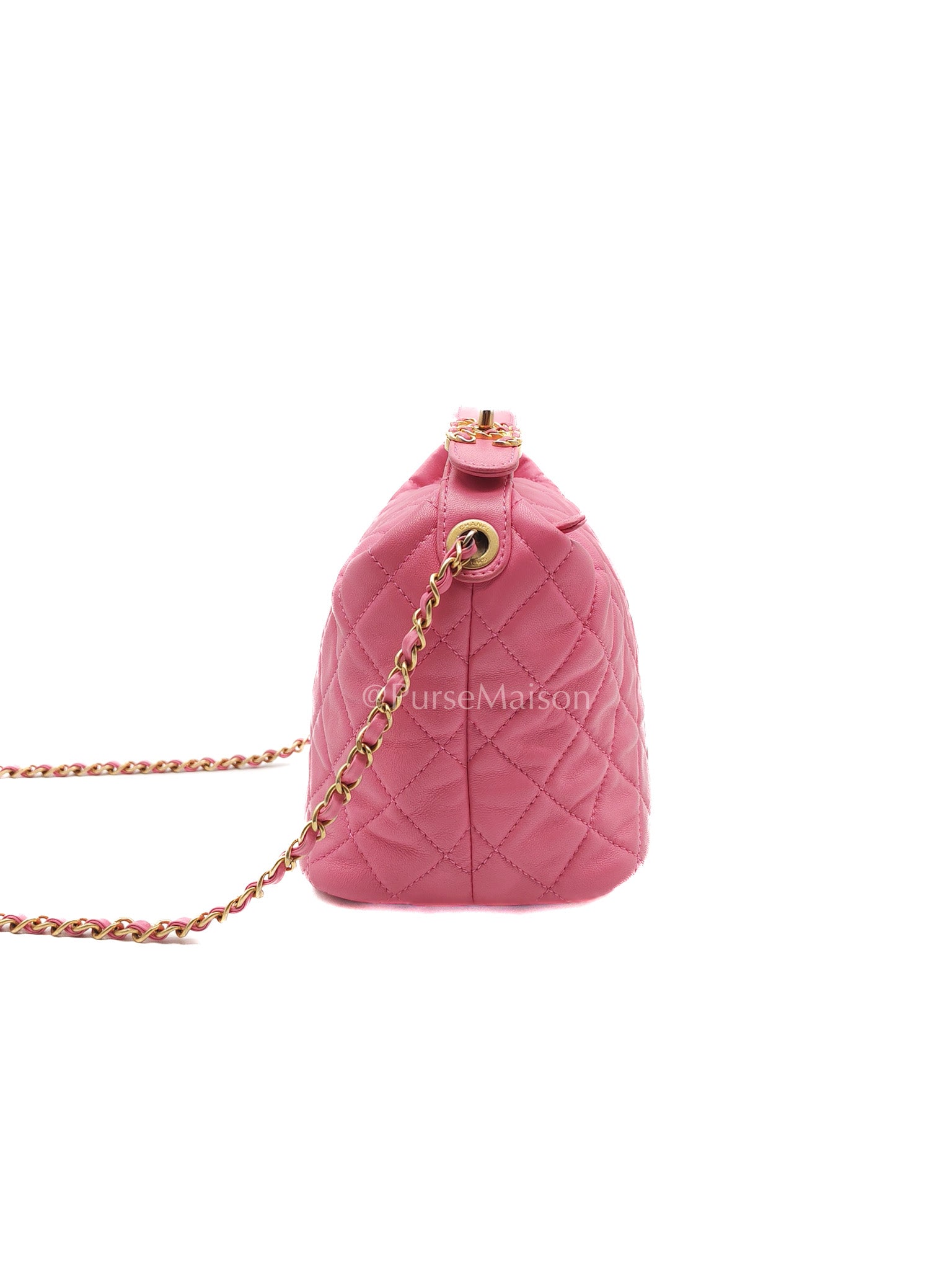 Chanel Perfect Meeting Small in Pink Quilted Lambskin Leather and Aged Gold Hardware Series 29 | Purse Maison Luxury Bags Shop