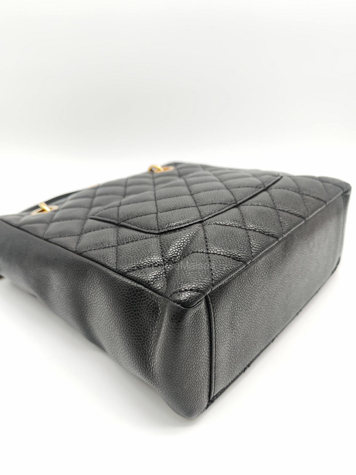 Chanel Petite Shopping Tote (PST) in Black Caviar Leather and Gold Hardware Series 14 | Purse Maison Luxury Bags Shop