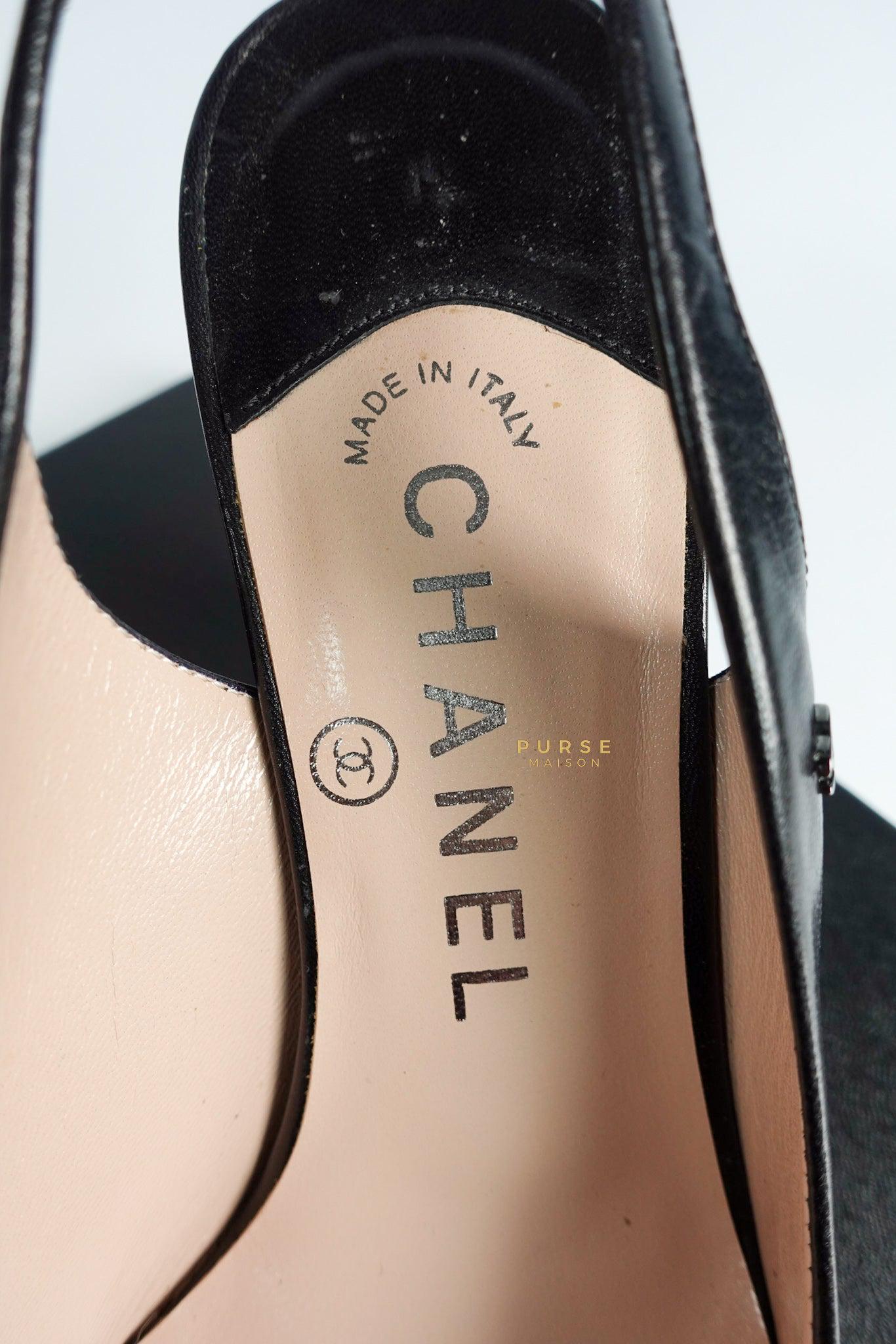 Chanel hot sale slingback 37