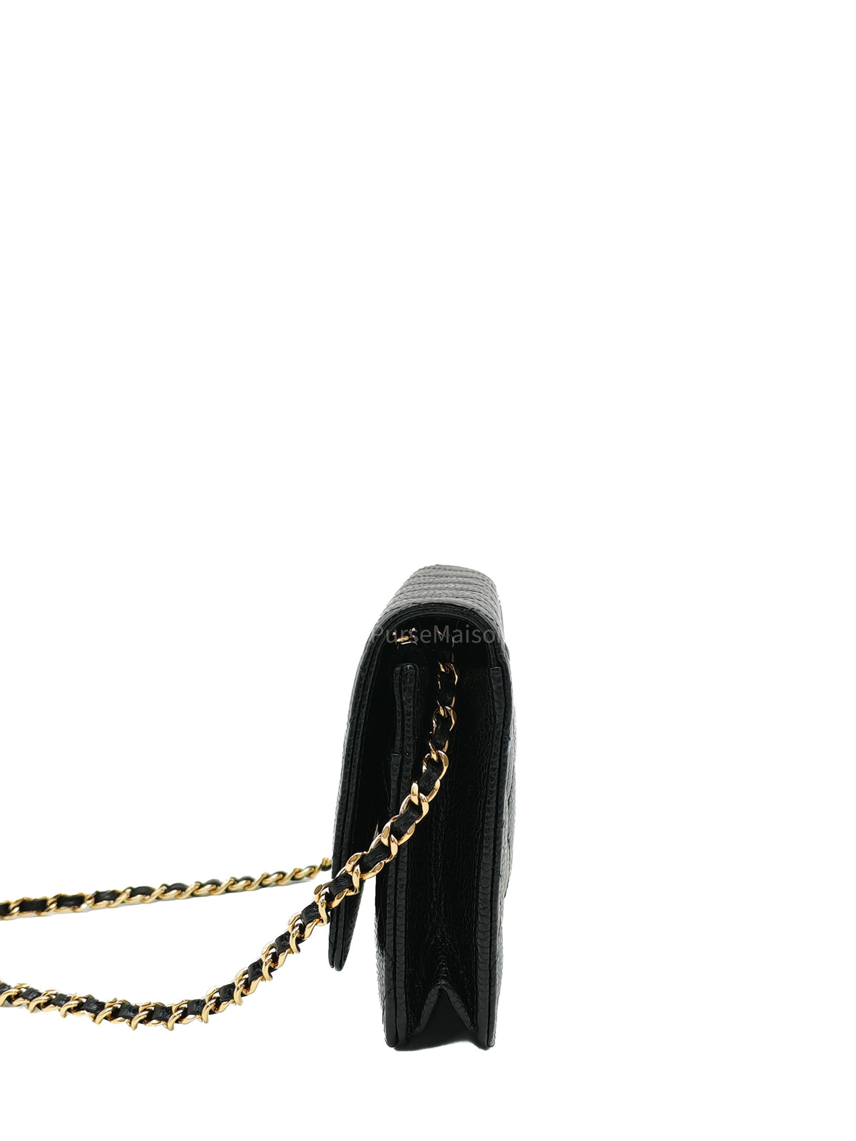 Chanel Turn Lock Wallet On Chain (WOC) in Black Caviar Leather Gold Hardware Microchip (GG****2G) | Purse Maison Luxury Bags Shop